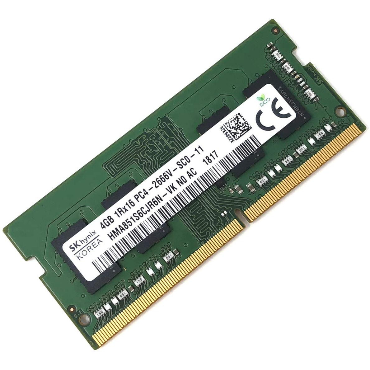 Sk Hynix Hma851S6Cjr6N - Vk Non Ecc Pc4-2666V 4Gb Ddr4 At 2666Mhz 260Pin Sdram Sodimm Single Kit Laptop Memory - Oem