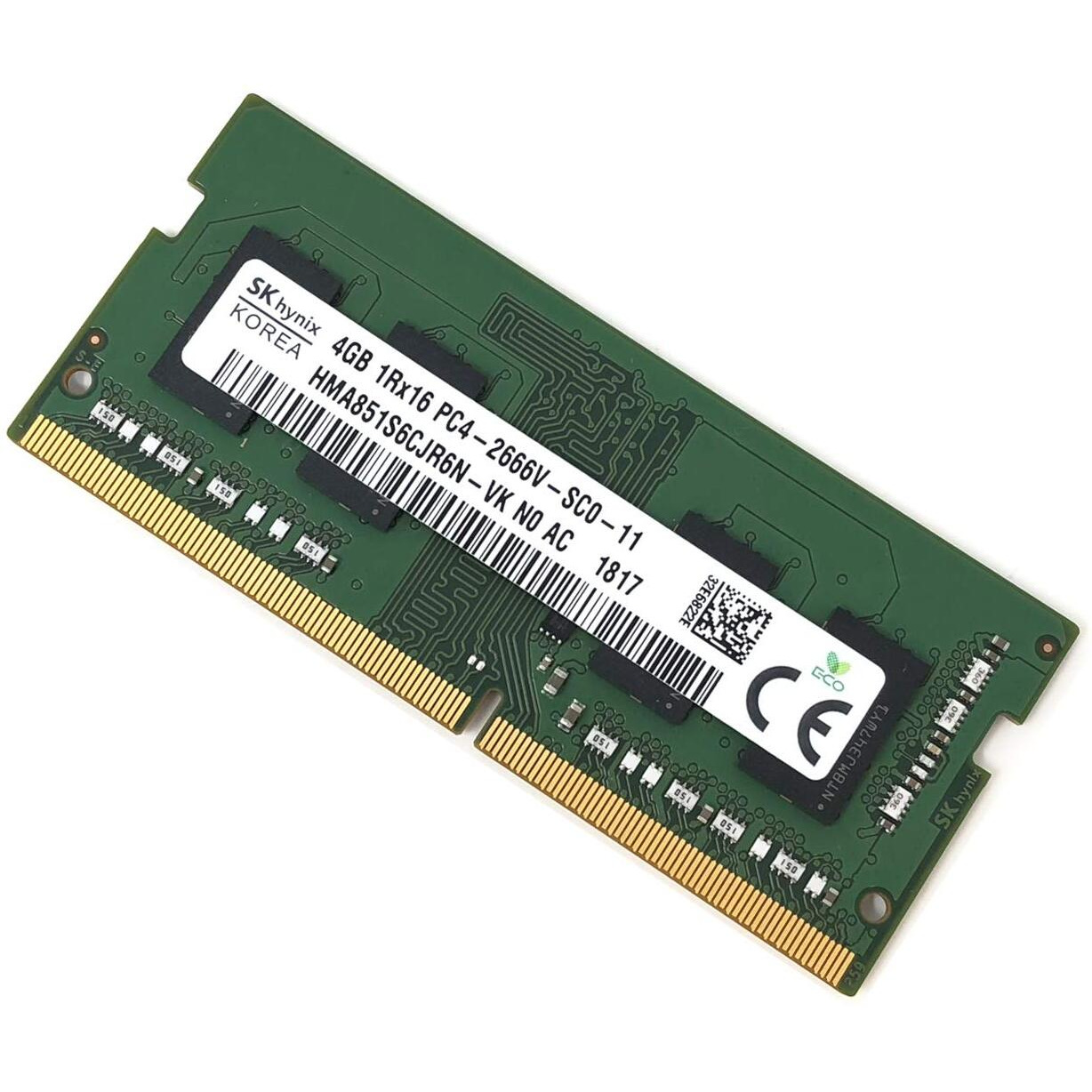Sk Hynix Hma851S6Cjr6N - Vk Non Ecc Pc4-2666V 4Gb Ddr4 At 2666Mhz 260Pin Sdram Sodimm Single Kit Laptop Memory - Oem