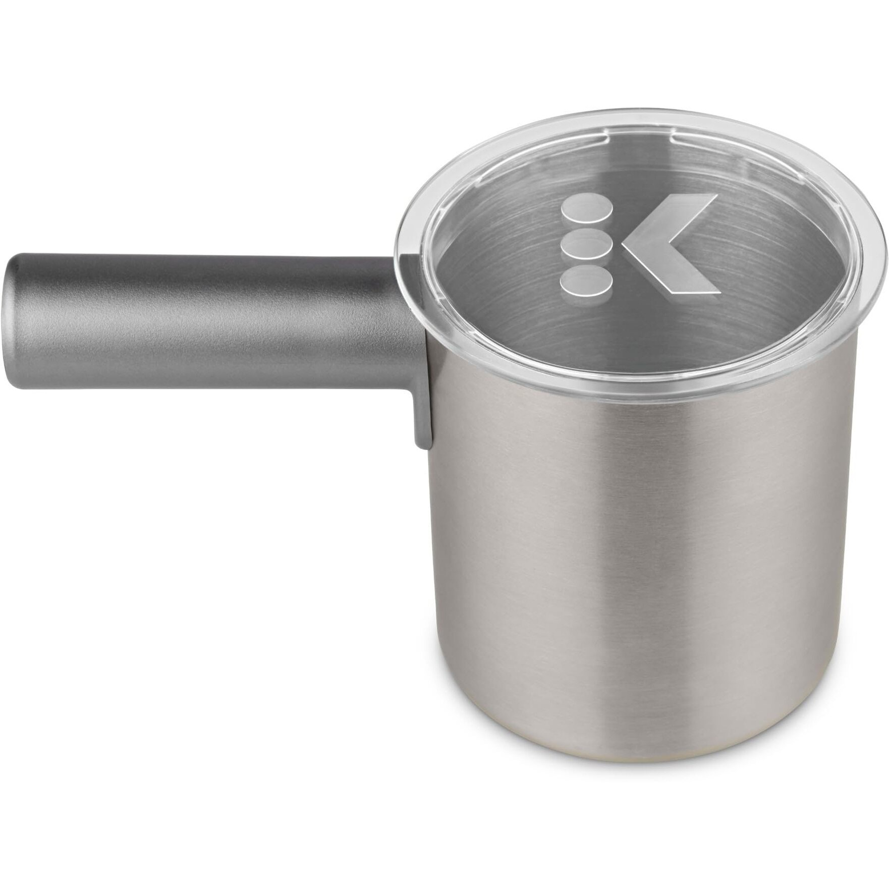 Keurig K-Caf Milk Frother Cup Replacement Part Or Extra 80 Milliliters Hot And Cold Frothing  Compatible With Keurig K-Caf Coffee Makers Only  Nickel