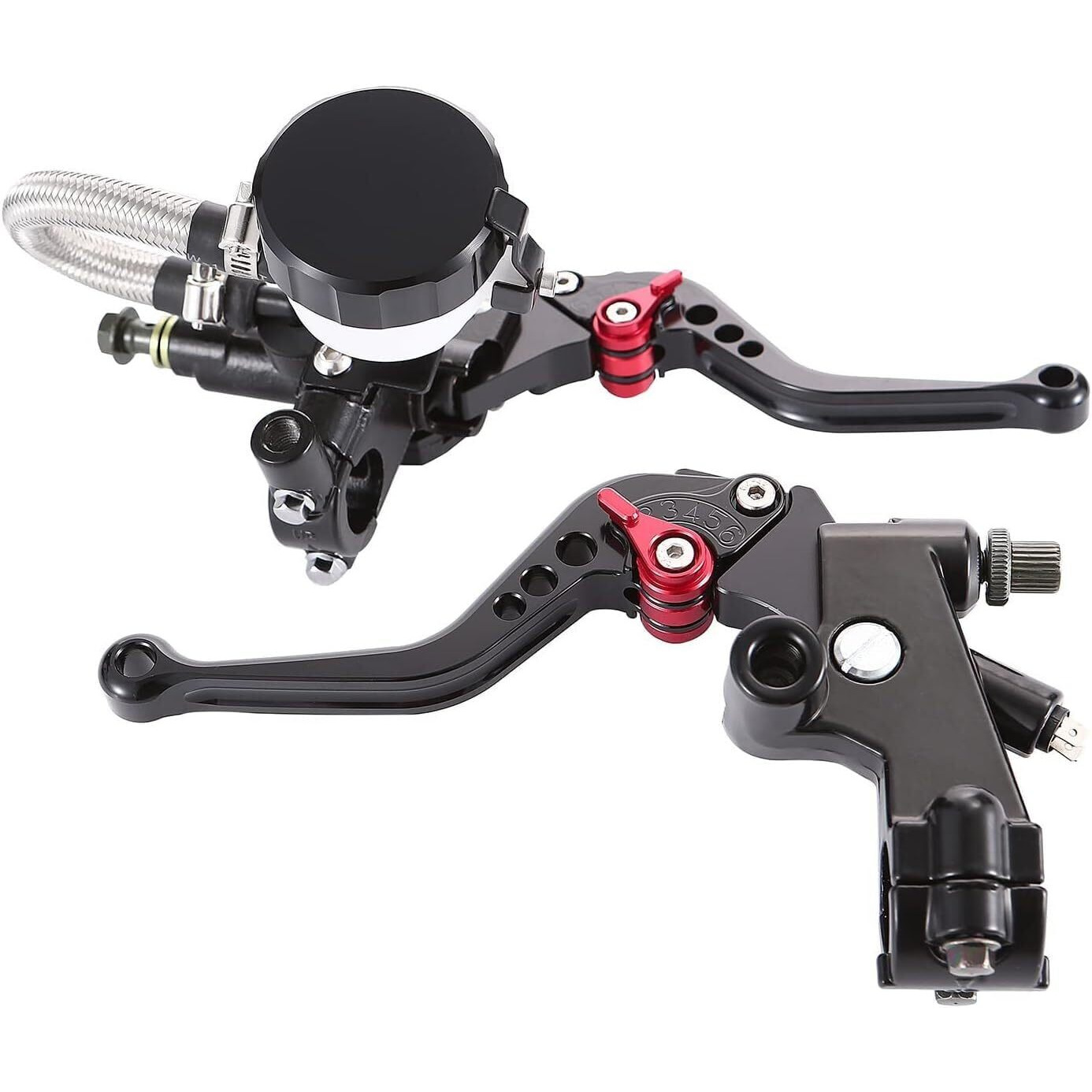 Venveal Universal Motorcycle Brake Levers 7/8"" 22Mm Cylinder Clutch Lever Adjustment Front Brake Master Standard Handlebar For Sport Bike/Street Bike/Scooter/Dirt Bike (Black)