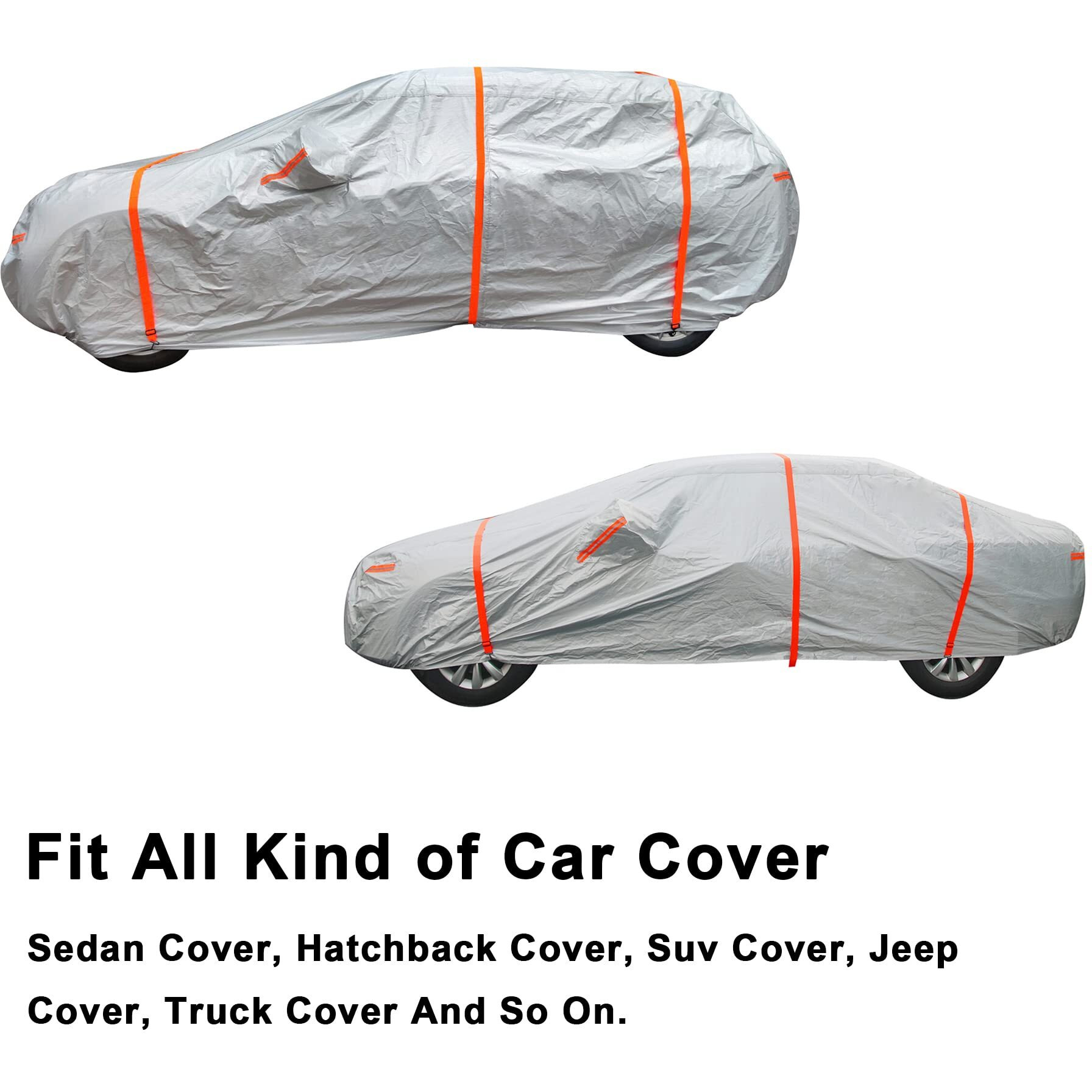 Seazen Car Cover Straps Wind Protector 3Pcs Elastic Adjustable Rope Protect Your Car Cover From Blowing Off In High Winds  Universal Fit