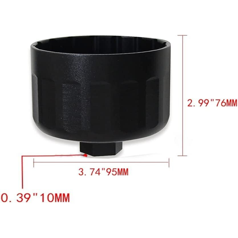 86Mm 16 Flutes Oil Filter Wrench For Volvo Xc90 Xc70 S60 S40 C70 S80 V40 V70  For Bmw X3 328I 535I 128I 135I 135Is 228I 320I 325I 325Xi 330I