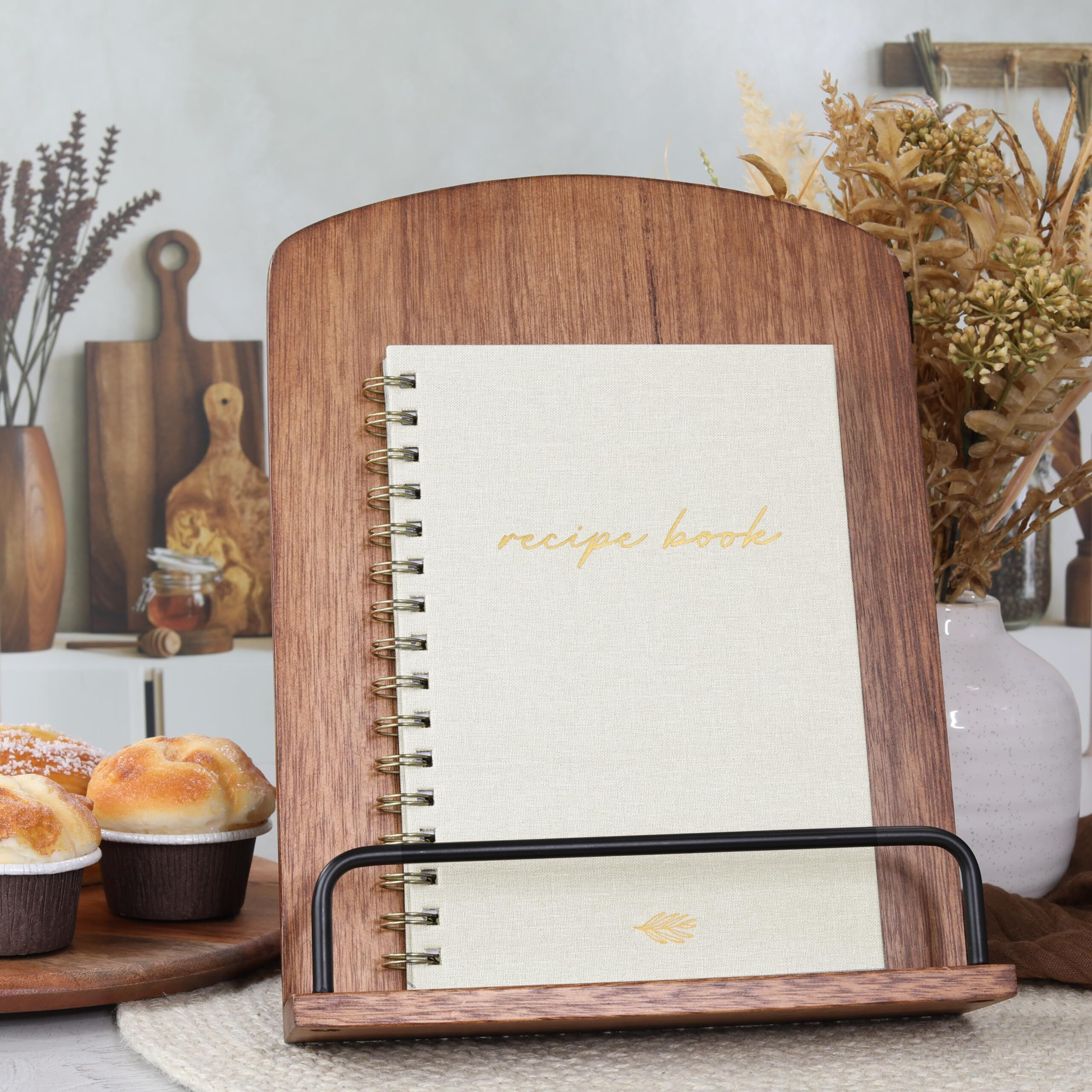 Zicoto Aesthetic Blank Recipe Book With Linen Cover - The Perfect Recipe Notebook To Write In Your Own Recipes - Beautiful Blank Cookbook To Organize Your Recipes