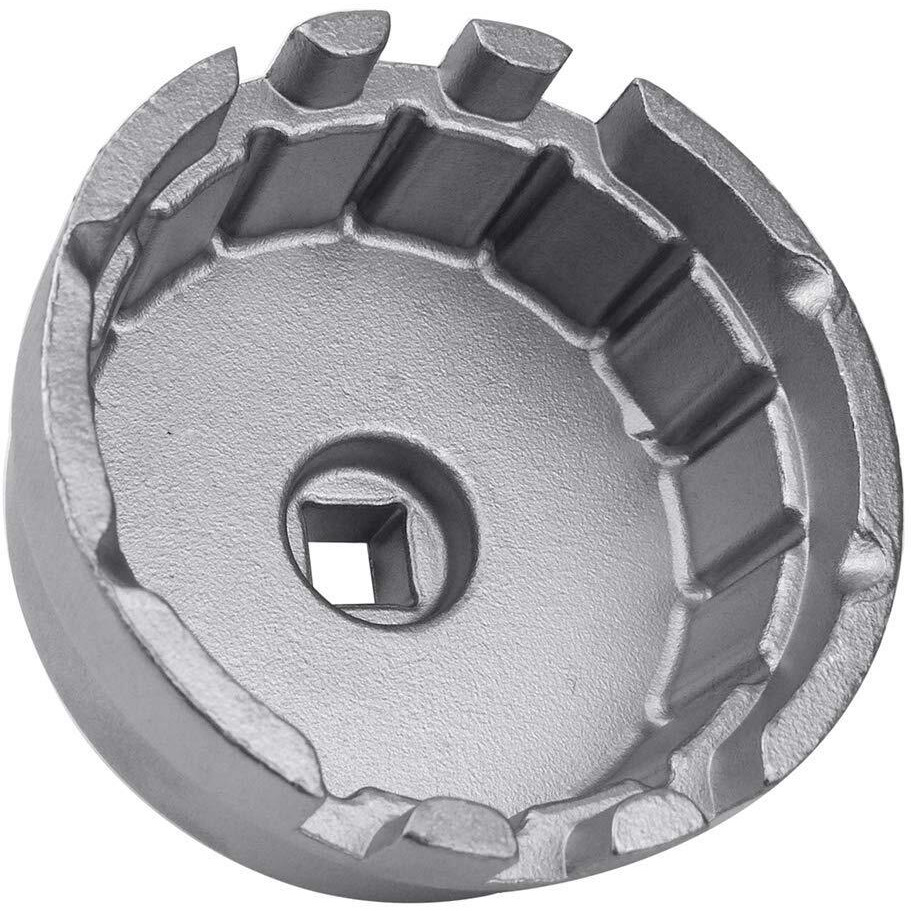 Ibetter Heavy Duty Oil Filter Wrench For Toyota  Lexus  Scion 1.8 Liter Engines - Durable Cup Style Oil Filter Removal Socket Tool Fits Prius  Prius V  Corolla  Matrix  Ct200H  Im  Iq  Xd(Silver)