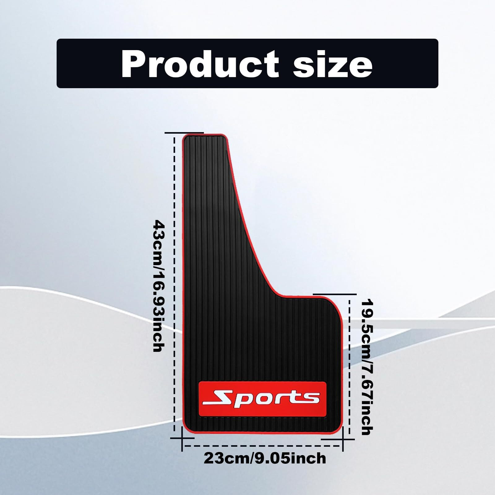 4 Pcs Car Mud Flaps Universal Rubber Mudguard - Soft Material Automotive Fender - Splash Guards Rubber Mud Guard Universal Pickup Suv - No Collision Universal 43Cm23Cm0.5Cm