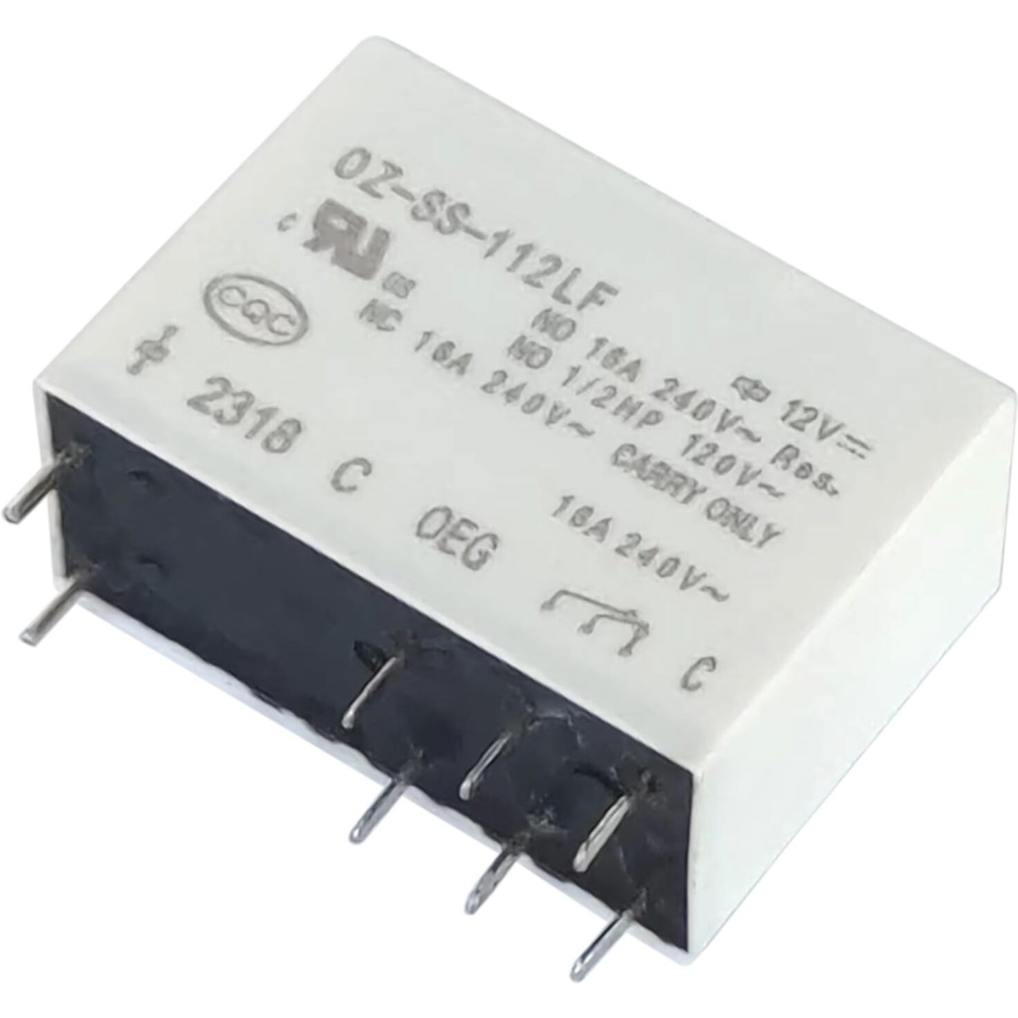 2Pcs Oz-Ss-112Lf 16A 12Vdc General Purpose Multi-Function Relay 8Pins