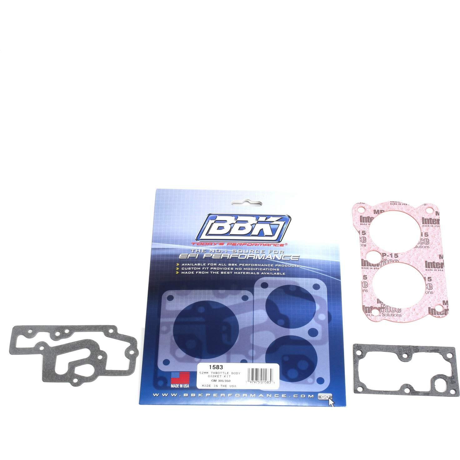Bbk 1583 Twin 52Mm Throttle Body Gasket Kit For Gm Twin 305/350