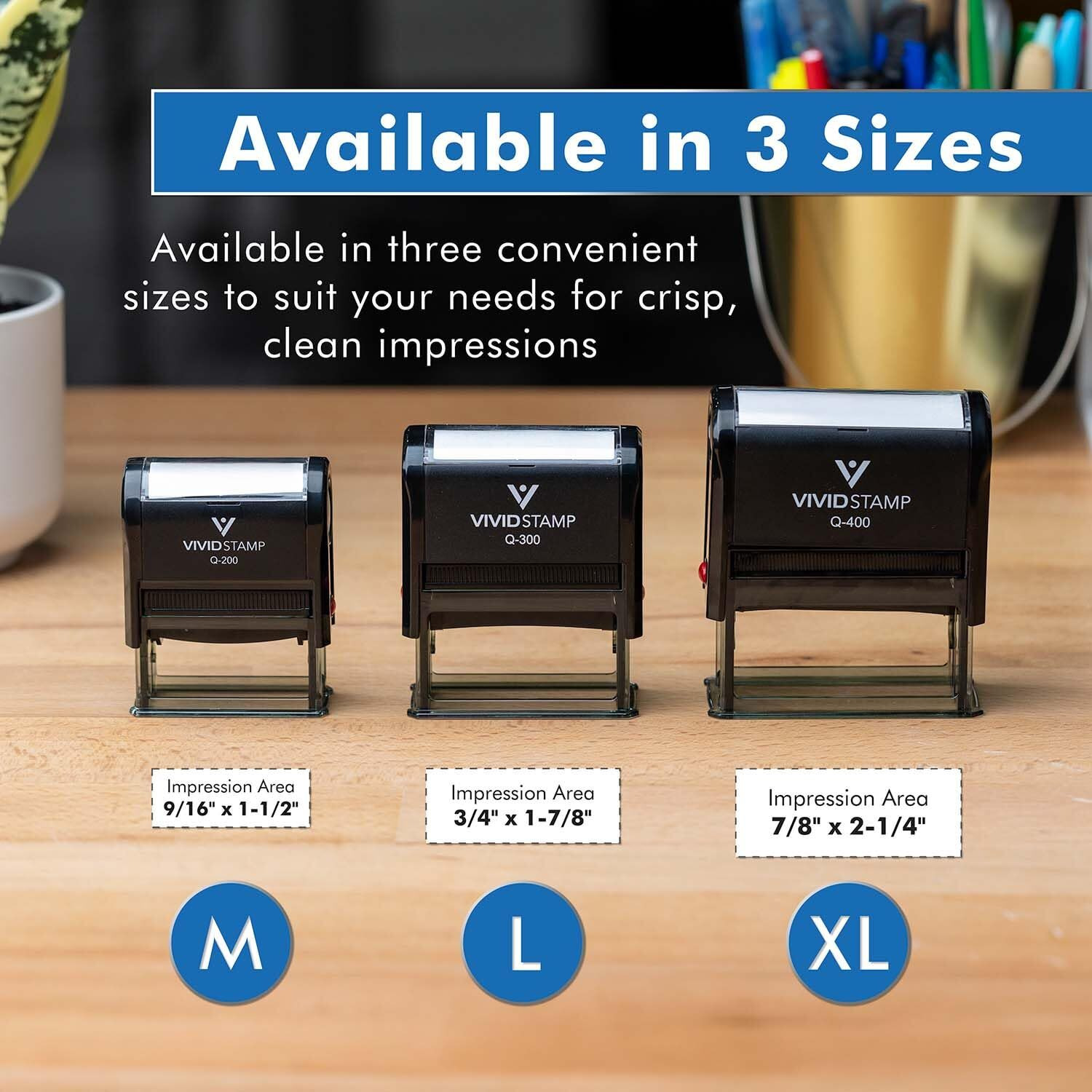 Paid Self Inking Rubber Stamp (Black) - X-Large