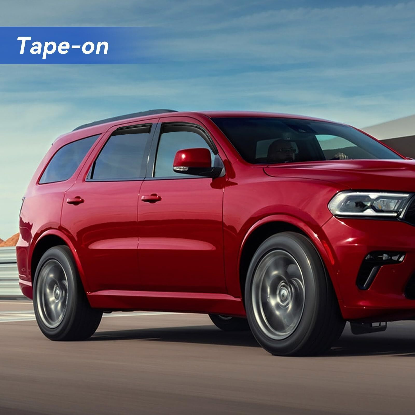 Window Visors Rain Guards For 2011-2024 Dodge Durango  Out-Channel Window Vent Wind Deflectors Visors Shades For 11-24 Durango