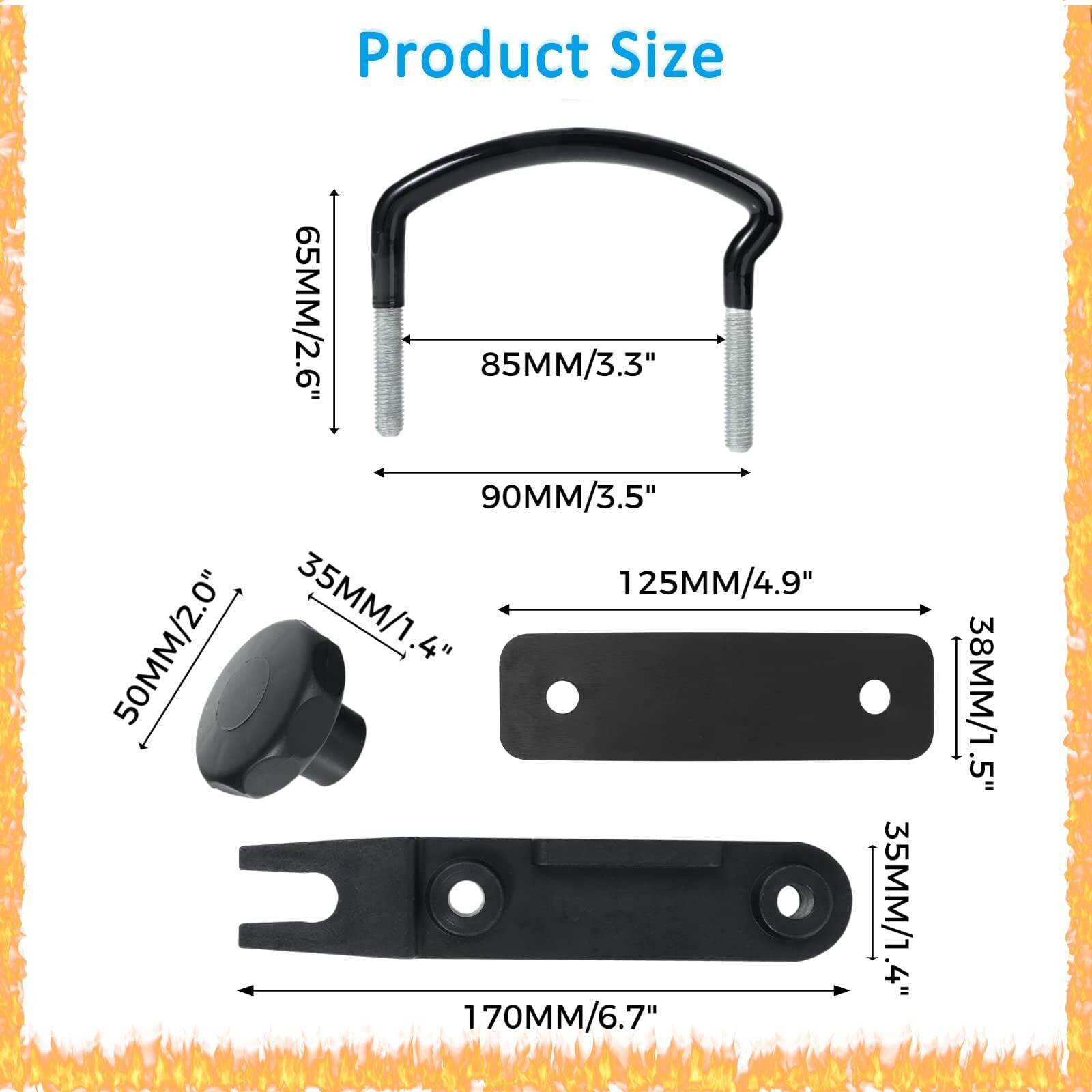 Atnvidsg Roof Box U-Bolt Clamps/Roof Rack Clamps Car Truck Universal Stainless Steel U Brackets Installation Accessory 85Mm Inside Width  With 8 Lock Nuts  2 Straps Cargo Box Mounting Bracket (4Pcs)