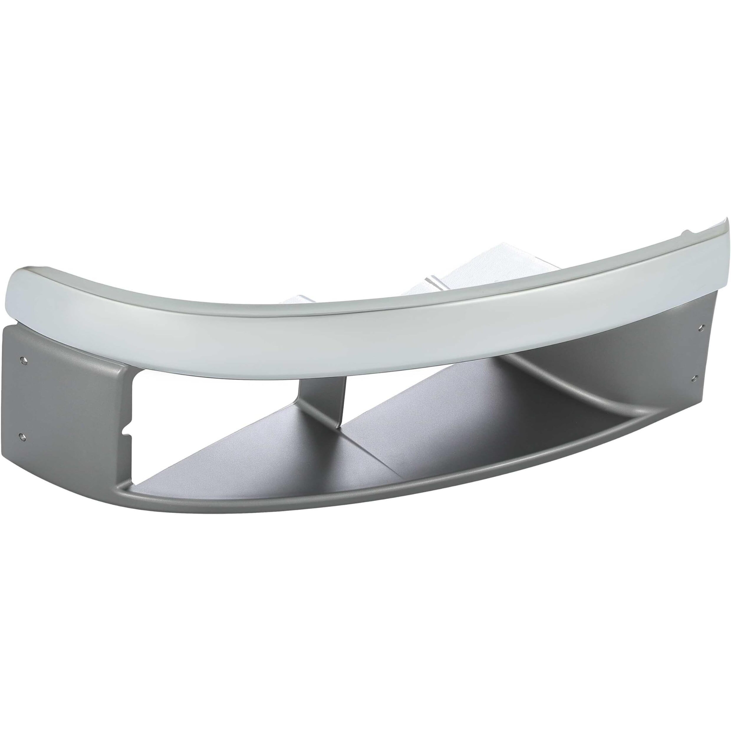 Hecasa Right Headlight Bezel Compatible With 2004-2009 Gmc Topkick C4500 / C5500 Chevy Chevrolet Kodiak C4500 / C5500 Headlamp Trim Replacement For 15036038 Silvery+Black Passenger Side