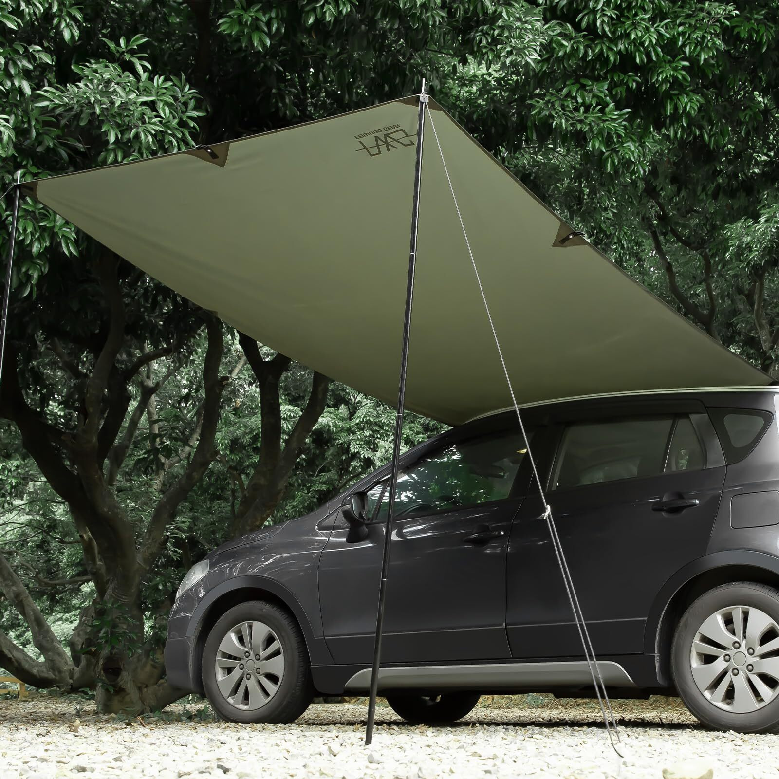 Feiwood Gear Portable Car Awning For Suv  Vehicle Awning For Camping Van Truck  Needn'T Roof Rack Hardwares Waterproof Uv50+