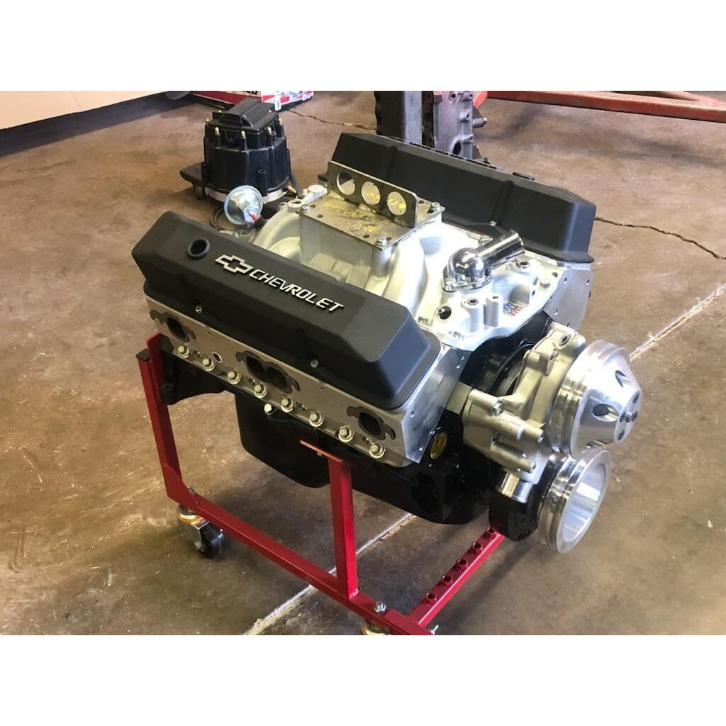 National Standard Rolling Engine Cradle Stand With Wheels  Fits Chevy V8 Small Block And Big Block  Steel Construction  Built In Hardware Storage  Easy Assembly