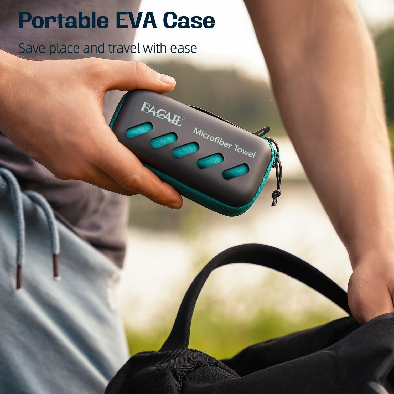 Bagail Microfibre Travel Towel  Royal Blue  32 X 64 Inch  Super Absorbent  Compact And Lightweight  Skin Friendly  Fast Drying  Portable Travel Towel Case