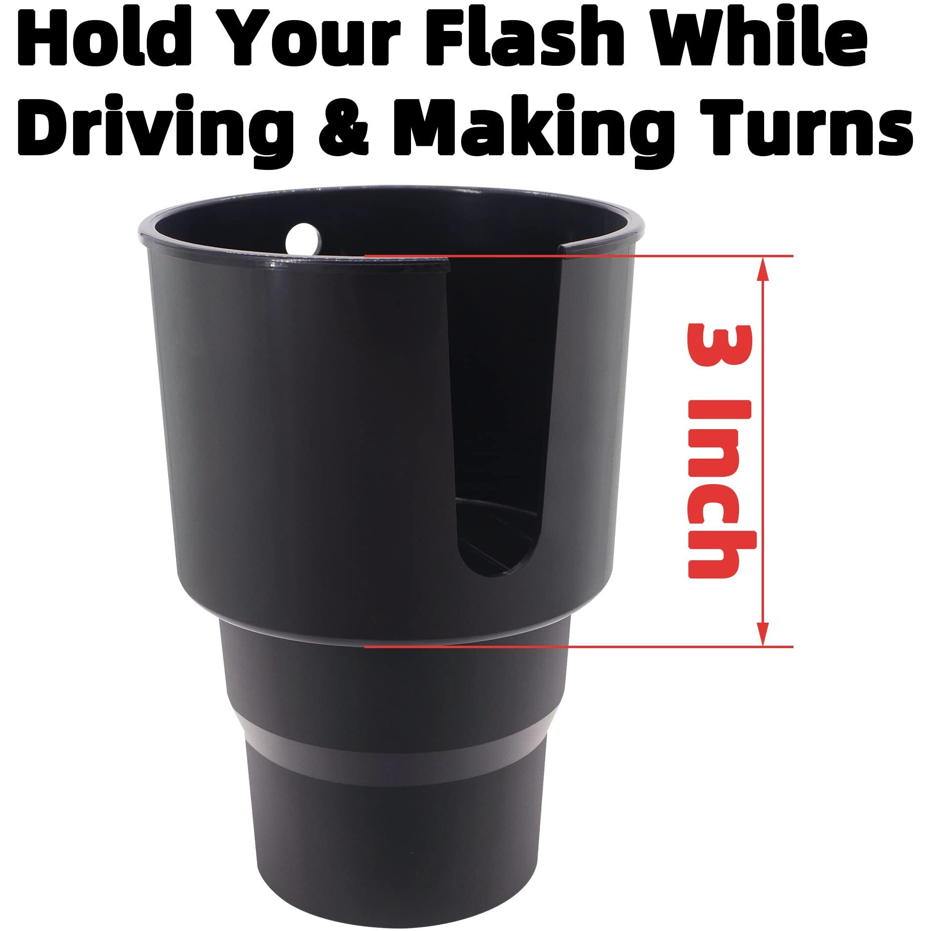 Isaddle Large Car Cup Holder Adapter Compatible With Hydro Flask 32Oz 40Oz 50/50 Flask  Yeti 24/30/36Oz  Nalgene 32Oz Coffee Mugs - Car Interior Accessory Big Bottles Car Cup Holder (Up To 3.8 Inches)