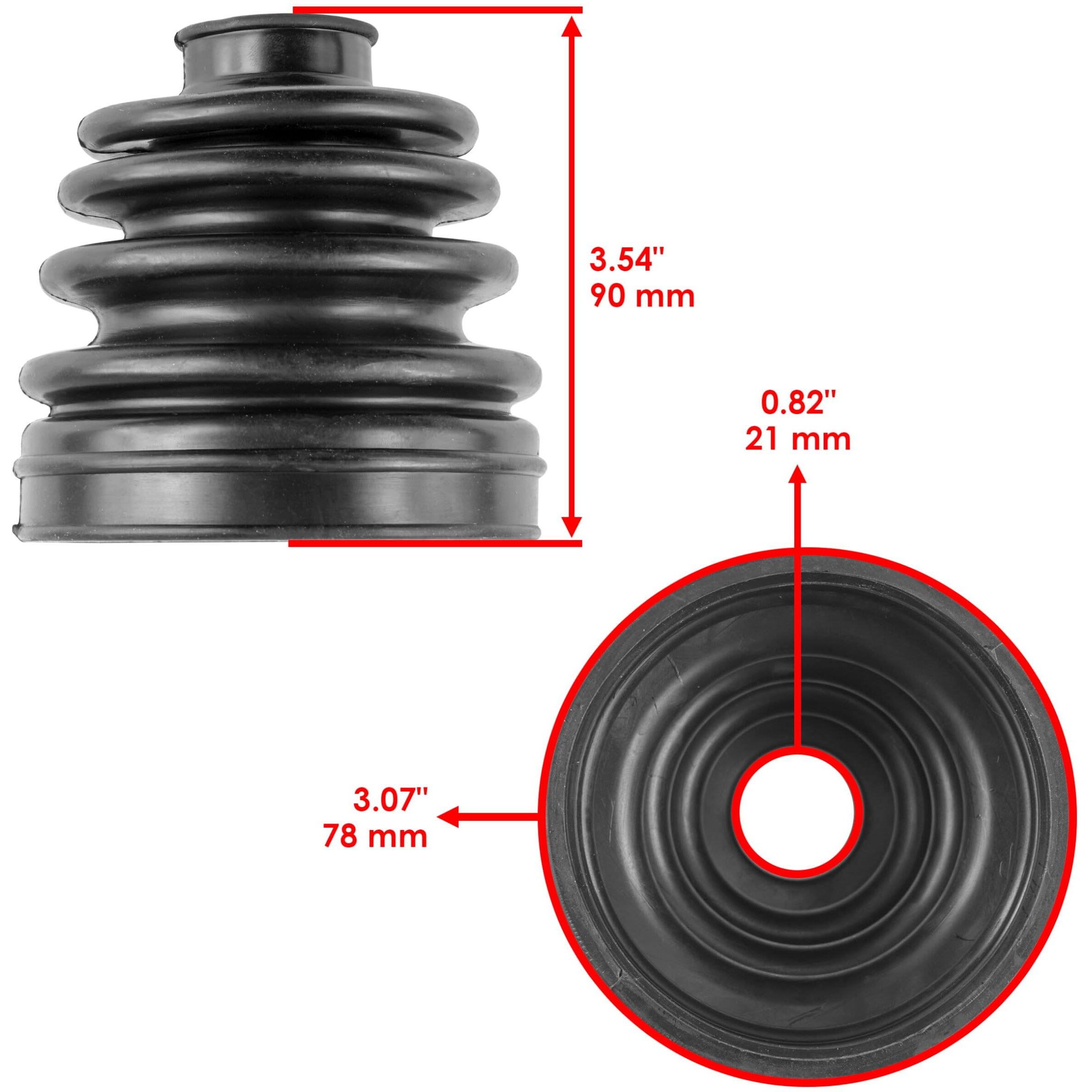 Caltric Rear Axle Inner And Outer Cv Boot Kits Compatible With Polaris Sportsman 500 4X4 Ho 1999-2005