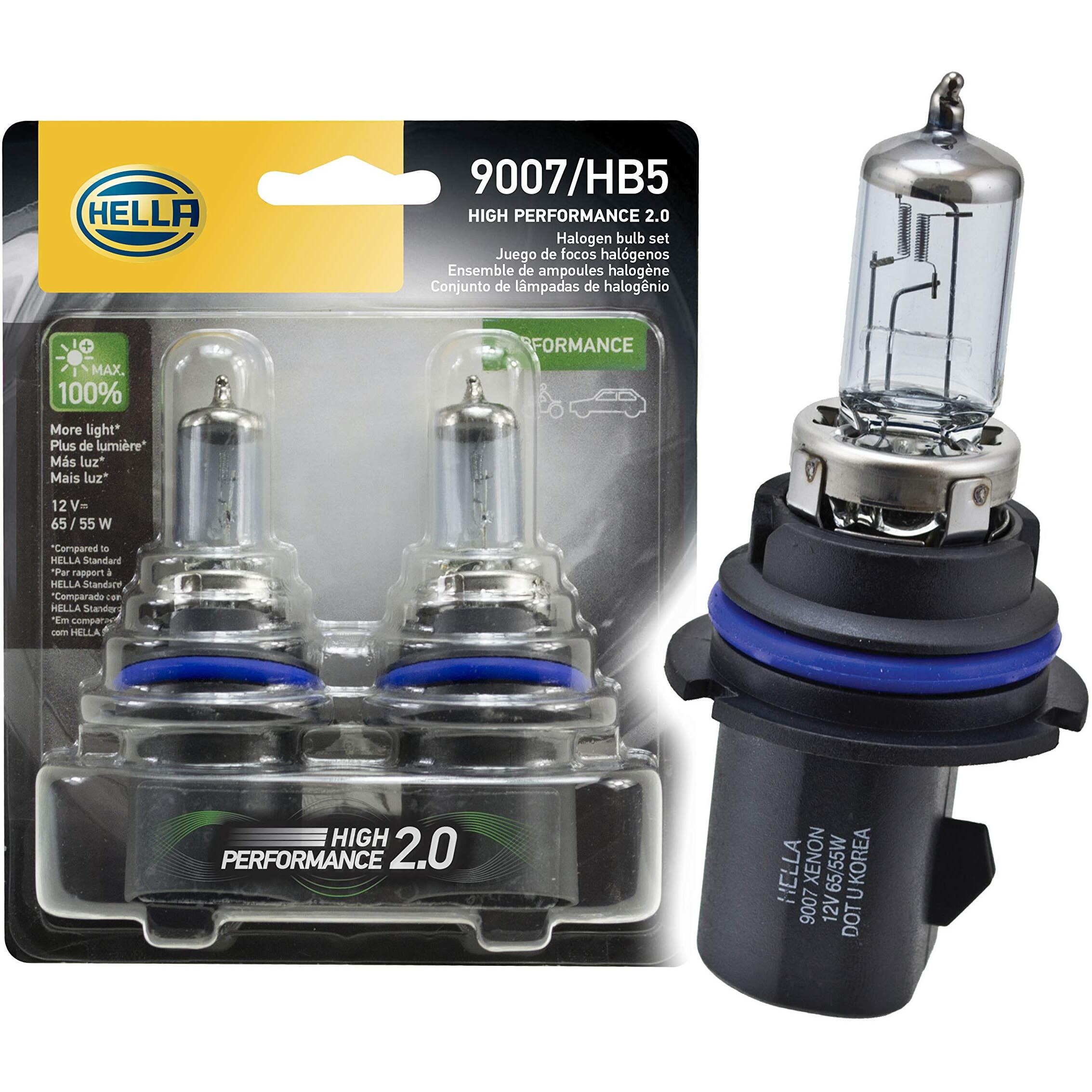 Hella 9007 2.0Tb Twin Blister Kit High Performance Bulb  12V  65/55W  2 Pack