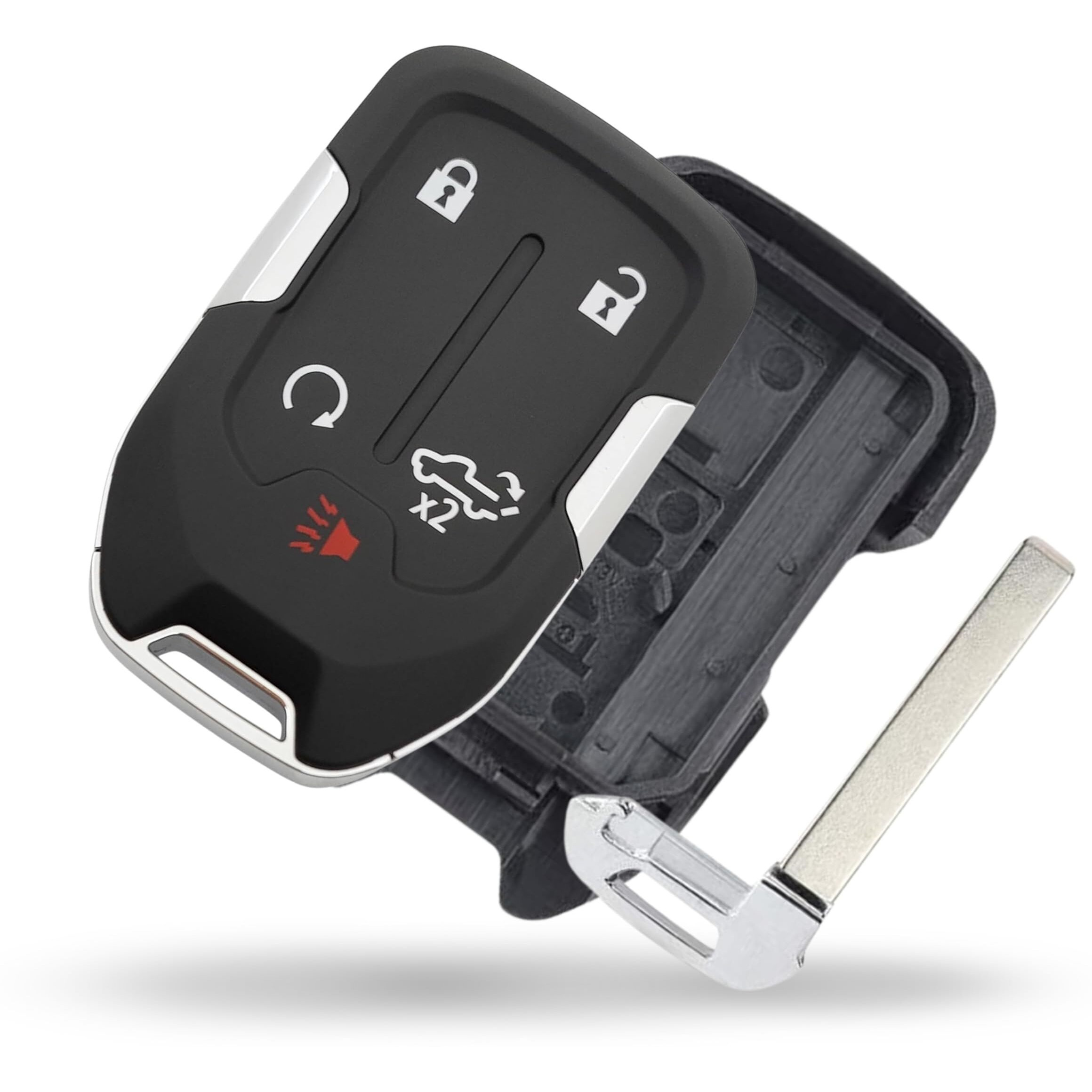 Key Fob Shell  Replacement Smart Remote Key Case Cover 5 Buttons For 2019-2024 Gmc Sierra Chevy Silverado Hyq1Ea Hyq1Es