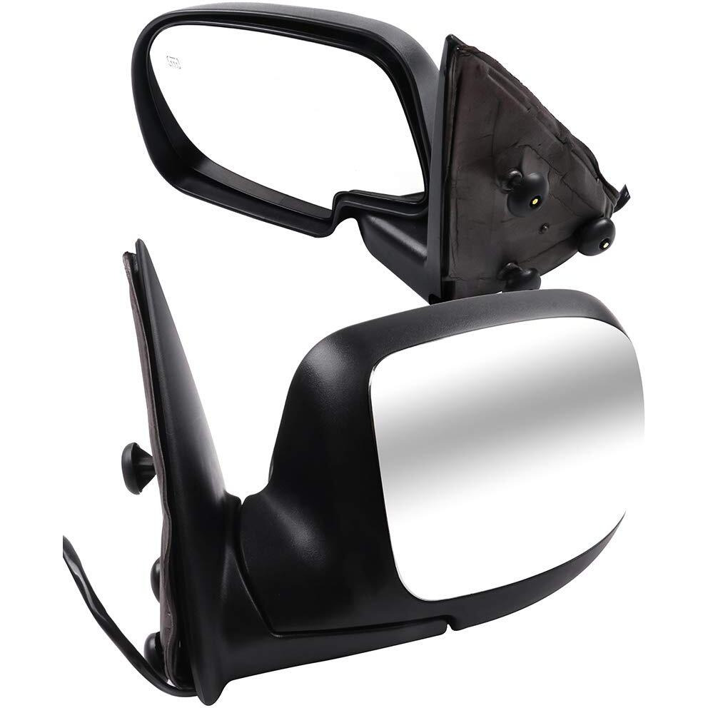 Scitoo Left And Right Side Mirrors Compatible With Chrome 1999-2002 For Gmc Sierra Yukon Yukon Xl For Chevy Silverado Suburban Tahoe Power Adjusted Heated Manual Folding