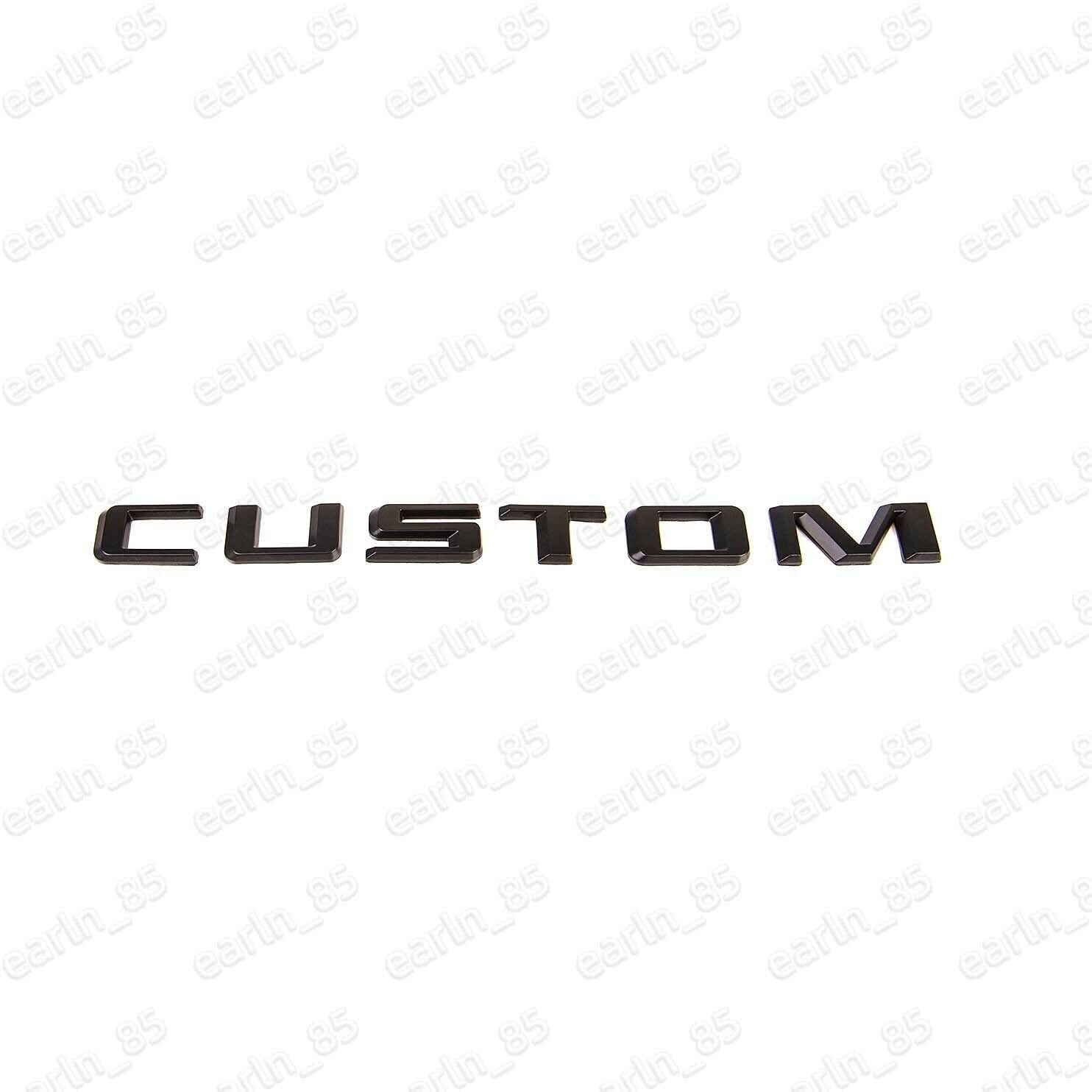 1Pc 2019-2023 Silverado 1500 Tailgate Custom Letter Logo Emblem 3D Badge Nameplate Replacement For Silverado (Matte Black)