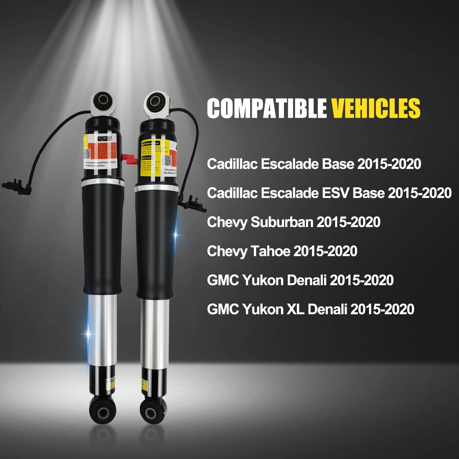 Yutmatin 84176675 580-1106 Rear Air Shock Strut Absorbers Compatible With Cadillac Chevy Suburban Tahoe Gmc Yukon Xl 2015-2020 23151122 23267007 23290661 23290660