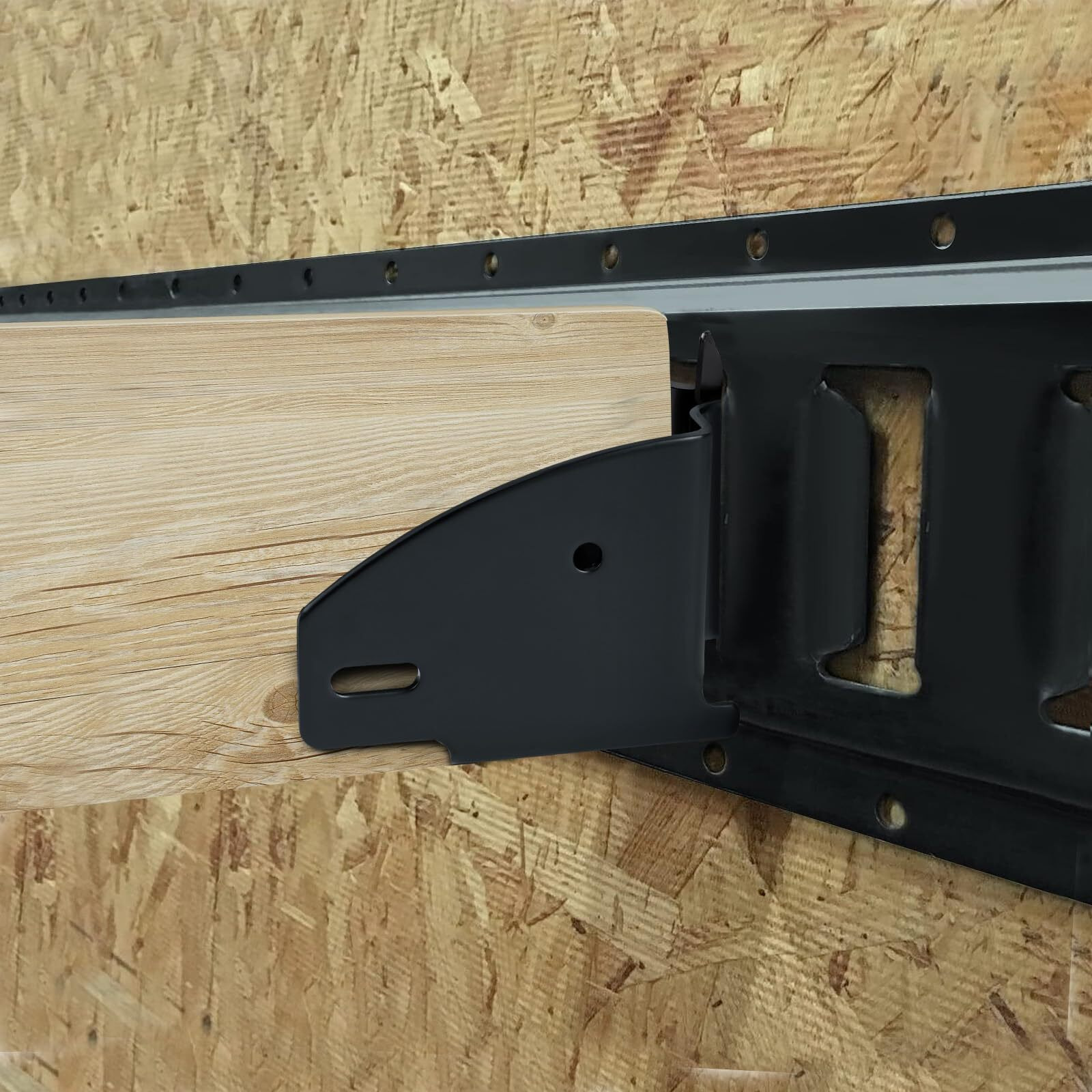 Tenvone 10 Packs Black E-Track Wood Beam End Socket  E Track Accessories Wood Beam Brackets Fit For 2X4 2X6 In Cargo  Truck  Trailer  Storage Lumber Bracket Tie-Down Systems  Shelf Brackets