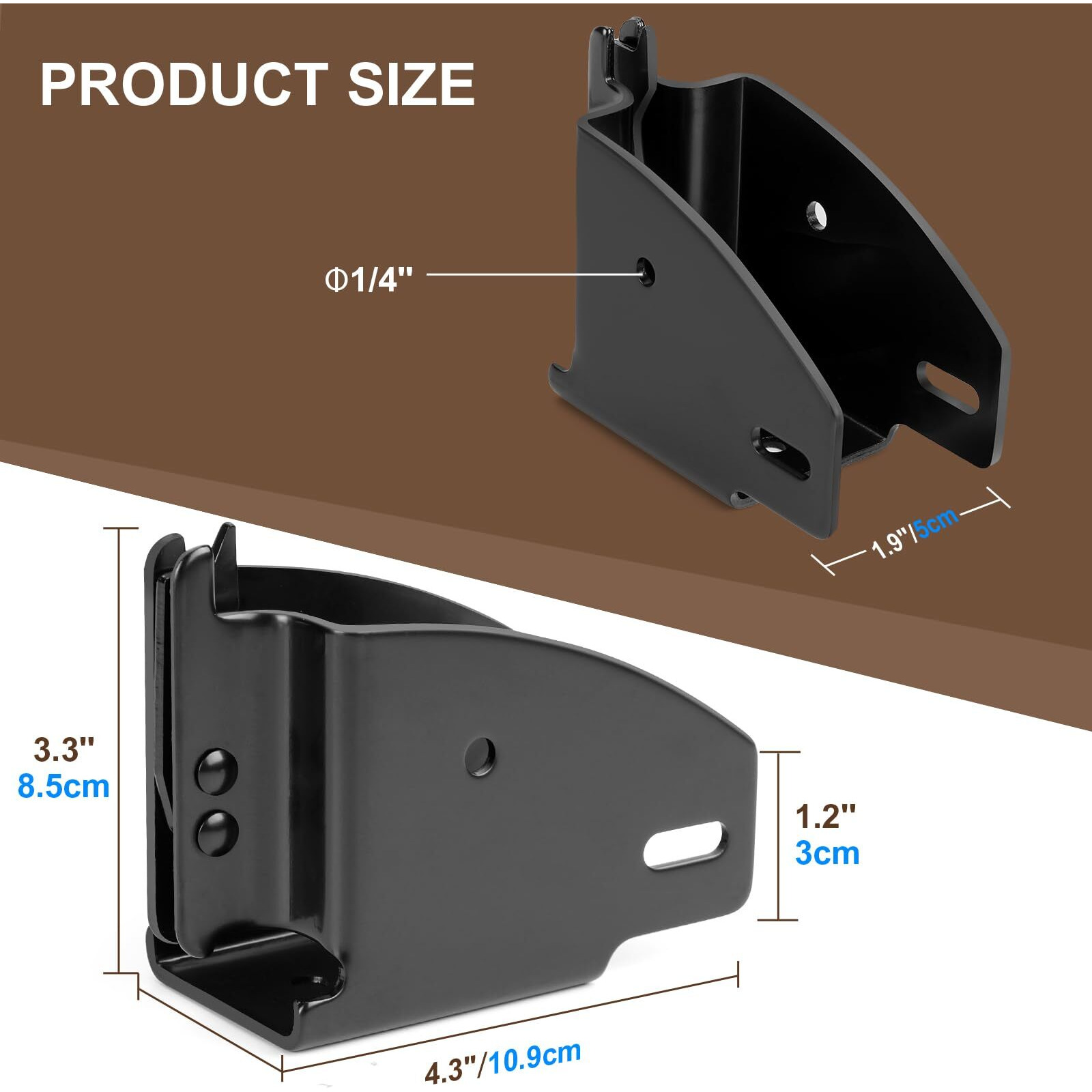 Tenvone 10 Packs Black E-Track Wood Beam End Socket  E Track Accessories Wood Beam Brackets Fit For 2X4 2X6 In Cargo  Truck  Trailer  Storage Lumber Bracket Tie-Down Systems  Shelf Brackets