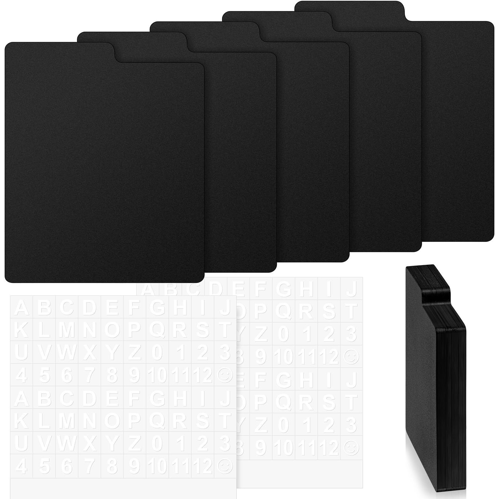 Skyygemm 50 Pcs Cd And Dvd Dividers With Tabs 5 X 5.5 Inch Compact Black Comic Book Disc Dividers Vinyl Cd Storage File Guides Polypropylene Plastic Organizer With Letter Alphabet Label Stickers