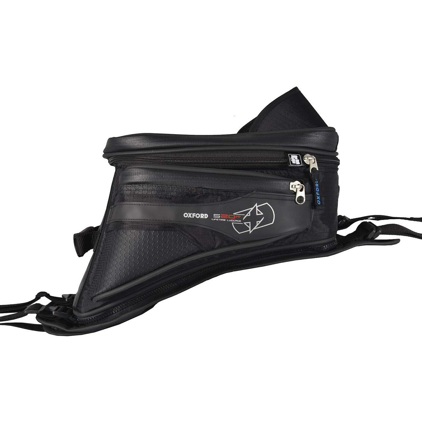 Oxford - S20R Adventure Strap On Tank Bag - Black (Ol231)  5.2 Gallon (20L)