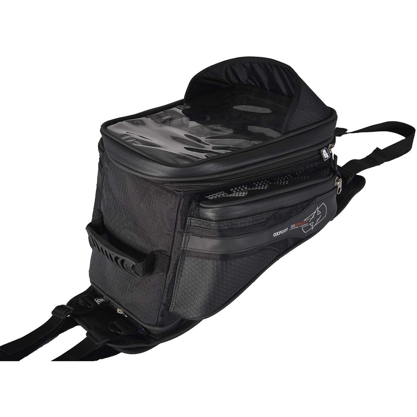 Oxford - S20R Adventure Strap On Tank Bag - Black (Ol231)  5.2 Gallon (20L)