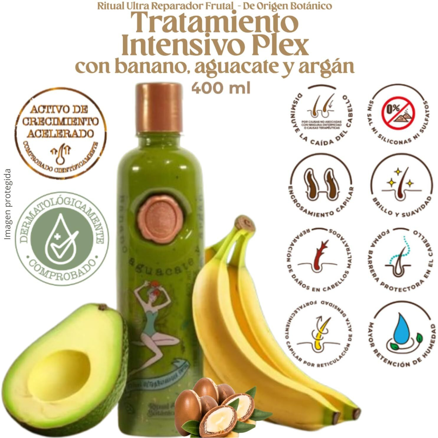 Ritual Botanico Kit 3 Crecimiento Acelerado Ultra Reparador S.O.S Origen BotNico Shampoo De Romero  Mascarilla Bomba Capilar  Acondicionador Intensivo Plex (+ Obsequio)