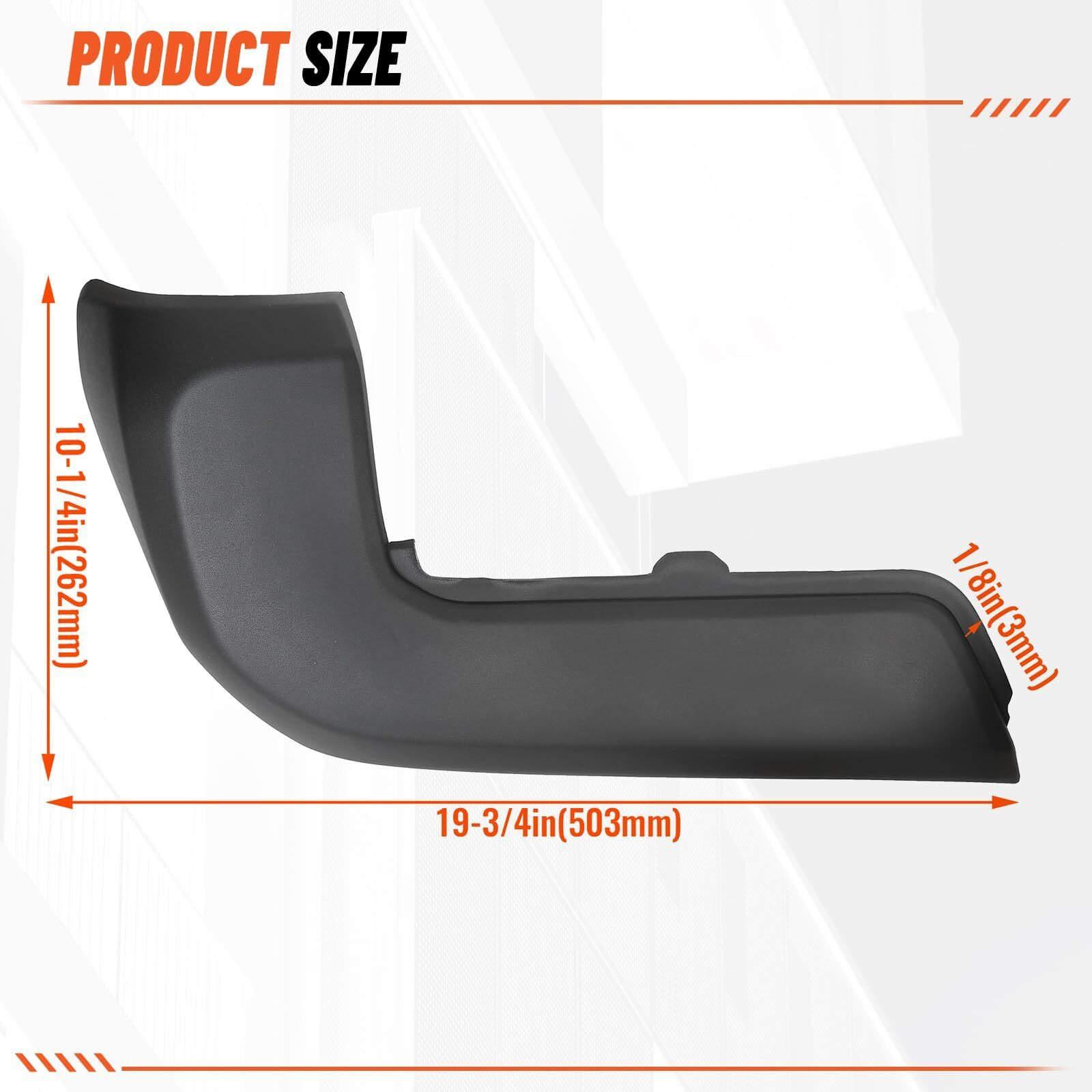 Ecotric Rear Bumper End Cap Compatible With 2016-2023 Toyota Tacoma W/O Sensor Hole Replace For To1105133  To1104133 52156-04010  52155-04010 Corner Cover Driver And Passenger Side Black