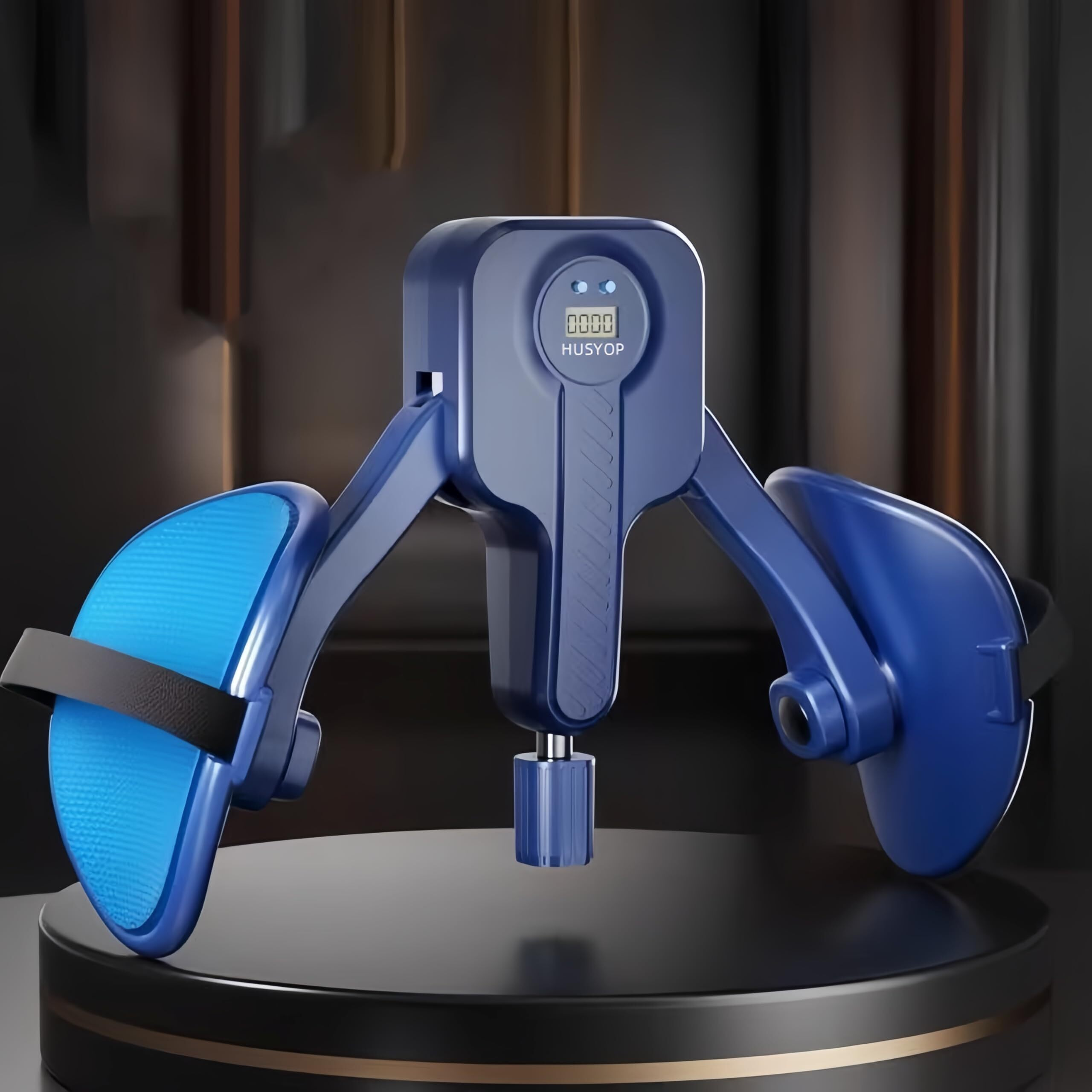 Husyop Thigh Master 0-110 Lbs Adjustable Resistance Inner Thigh Exerciser  Thigh Trainer Pro With Leg Straps  Pelvic Floor Exerciser Kegel Trainer Thigh Toner Hip Trainer For Women Men (Blue)