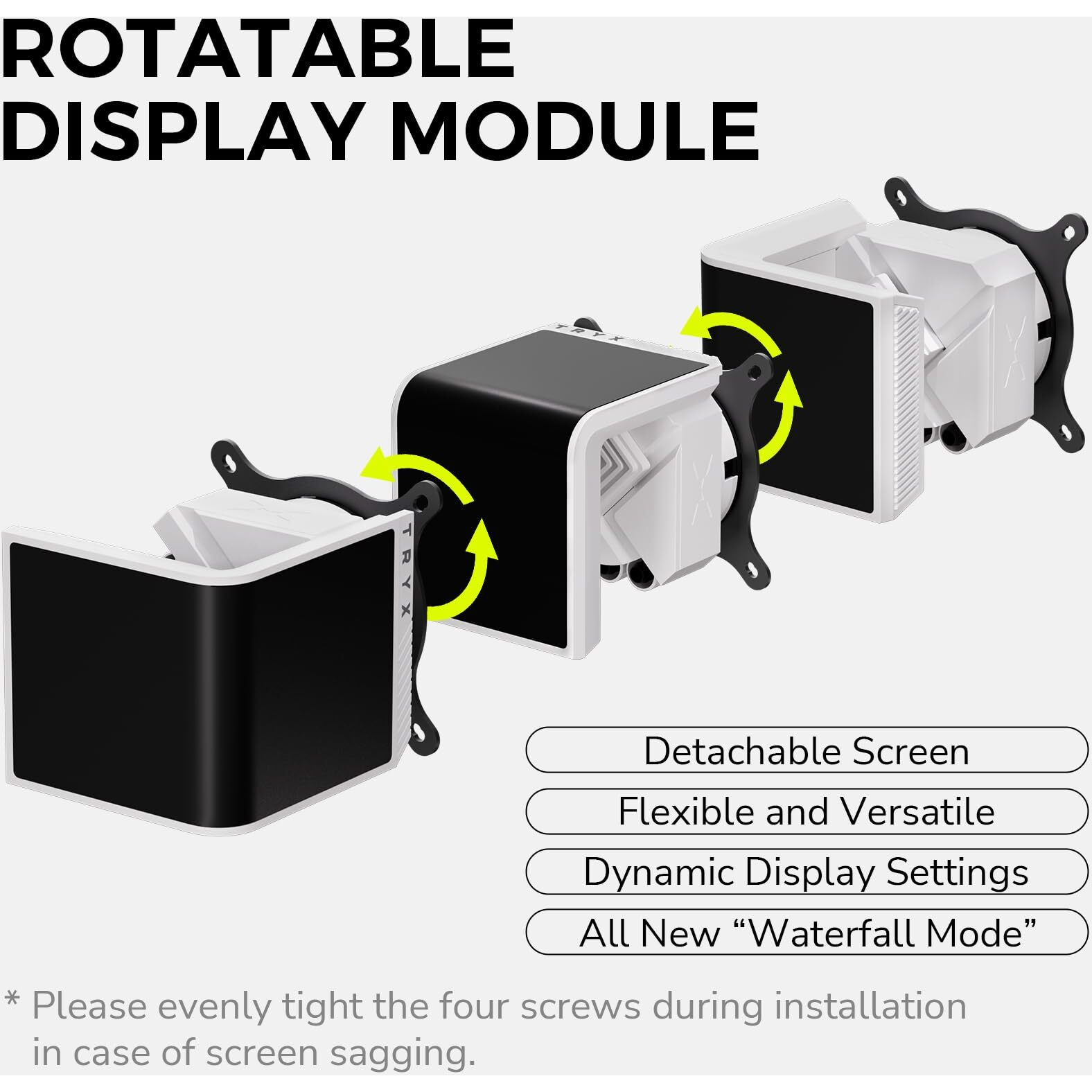 Tryx Panorama Se 360 Argb White 360Mm Aio Rotatable 6.5'' Amoled Curved Screen 3D Anamorphic Effect Customizable Aio Cooler 360Mm White Asetek Adela 280W Tdp Intel Lga 1851/1700/1200/115X Amd Am5/Am4