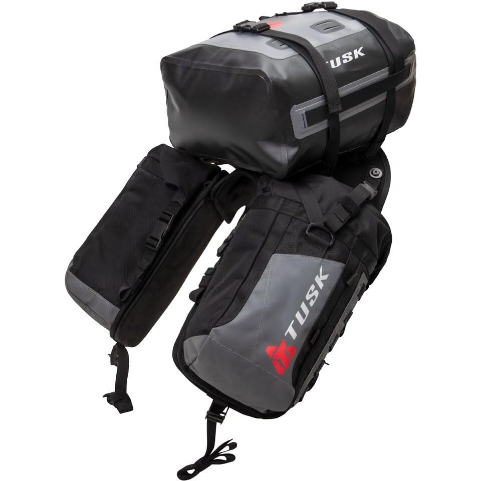 Tusk Off-Road Excursion Rackless Luggage System W/Small Dry Duffel Tail Bag Standard Heat Shield