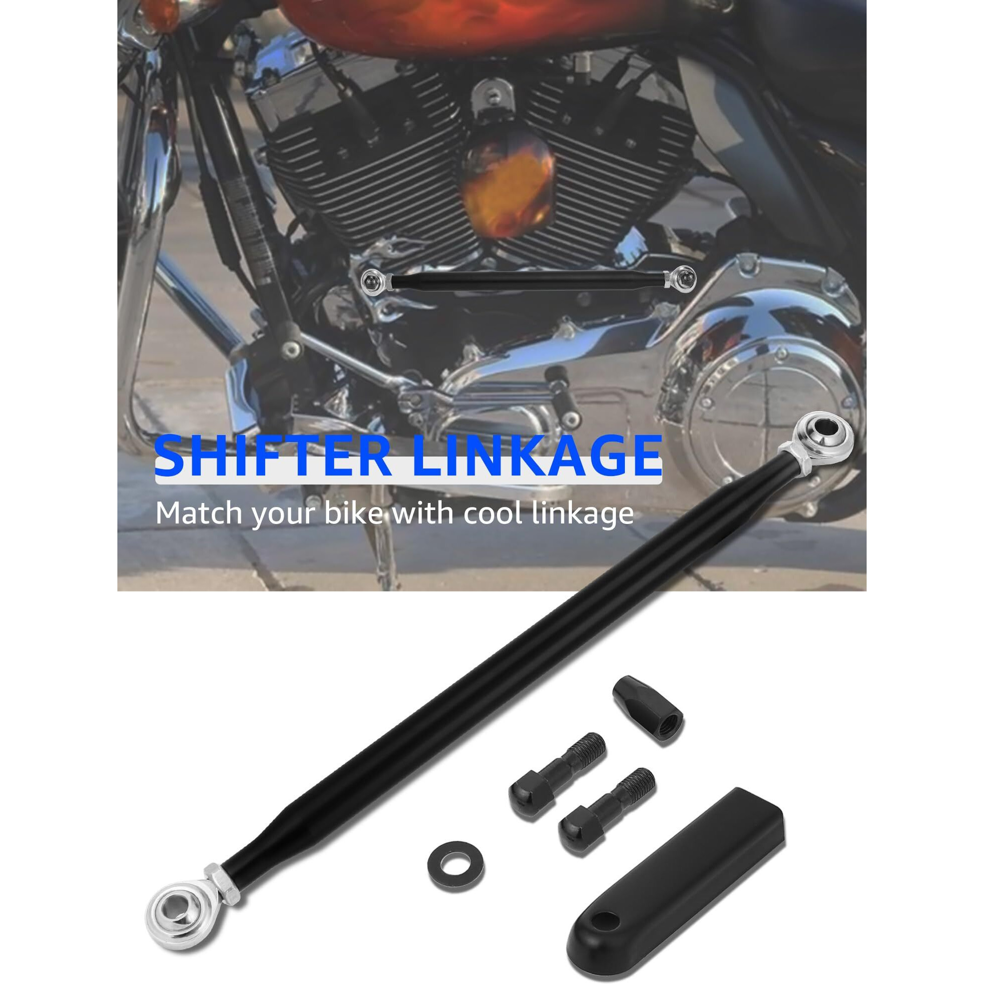 Ailmoto Motorcycle Shift Linkage  Shifter Linkage Compatible For Harley Davidson Touring Street Glide  Road King  Electra Glide  Road Glide  Tri Glide  Softail 1986-2024