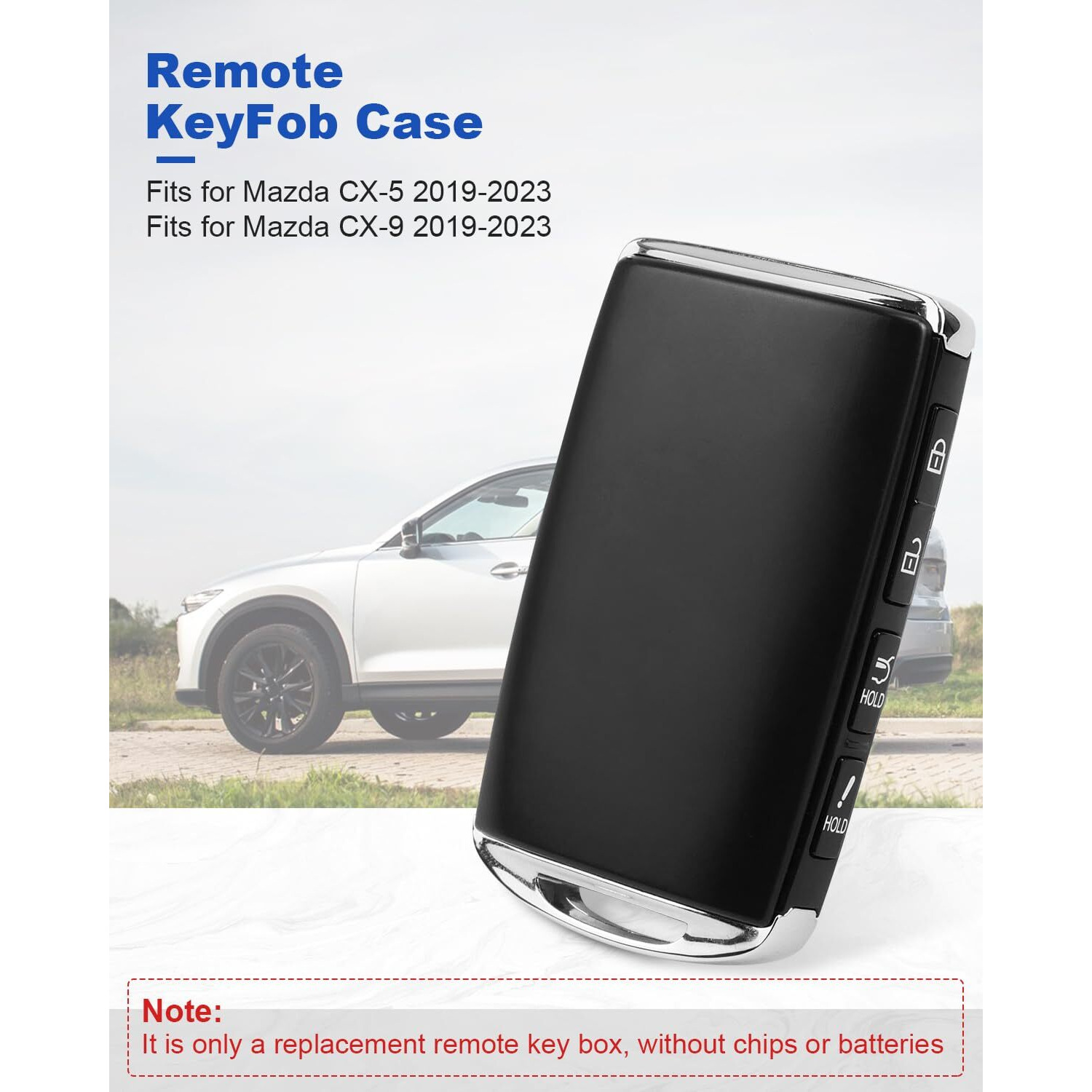 Anodzu Cx5 Cx9 Remote Key Fob Case Shell Keyless Entry Replacement For Mazda Cx-5 Cx-9 2019 2020 2021 2022 2023  Oe Wazske13D03