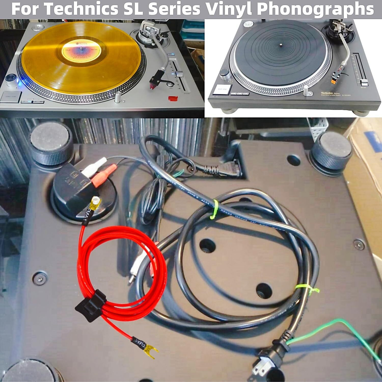 Funayama Phonograph Turntable Ground Wire  6 Foot Ofc Silicone Phono Cable Ground Cord - Stop Hum