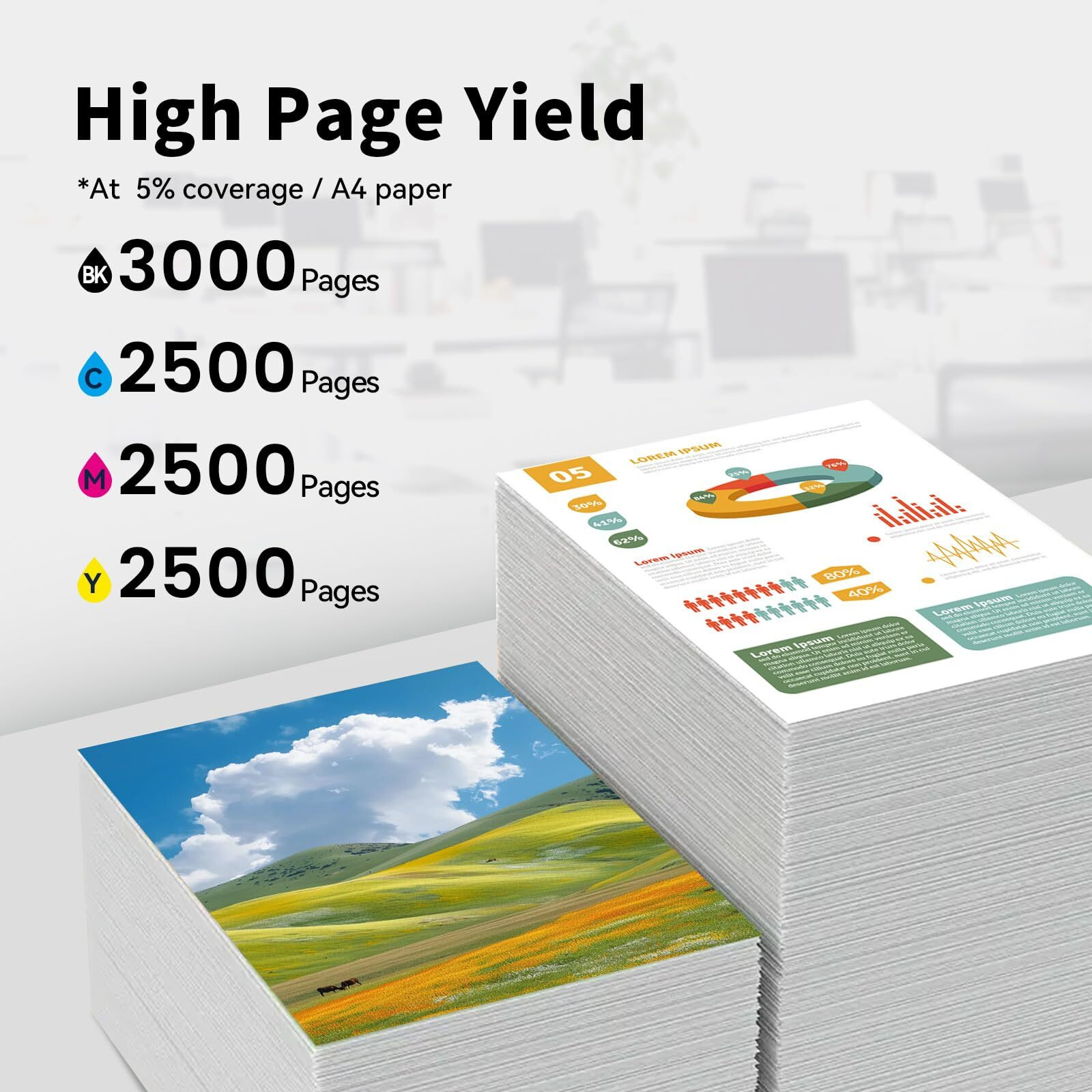 Sanune C230 C235 High Yield Toner Cartridge With Chip Replacement For Xerox 006R04391 006R04392 006R04393 006R04394 Black Cyan Magenta Yellow For Xerox C230 C230/Dni C235 C235/Dni Printer Ink (4 Pack)