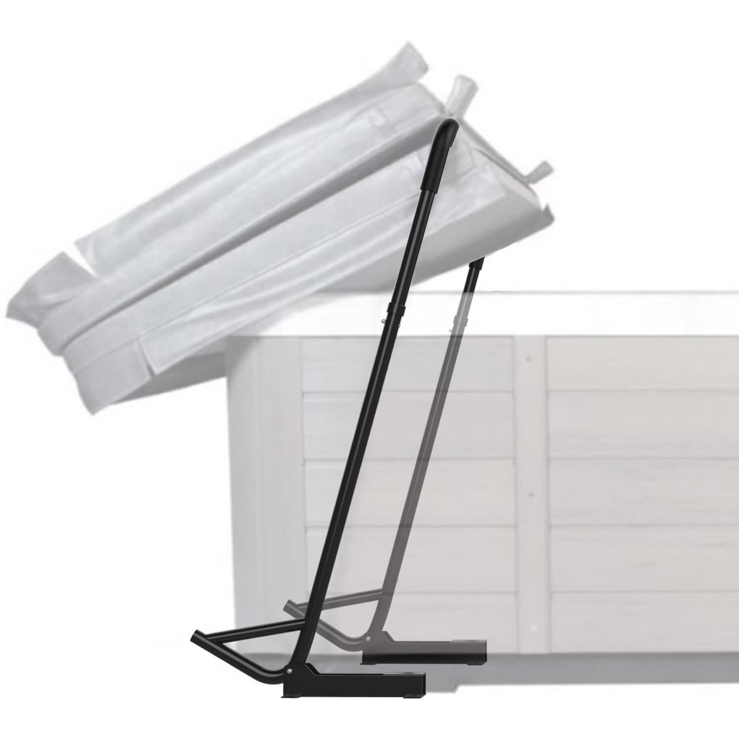 Tocretoare Spa Cover Lift  Under Mount Hot Tub Cover Lift Removal System Reinforced Bracket With 2 Top Mount Foam Cover  Fits Most Hot Tub Sizes Spa Cover Lifts