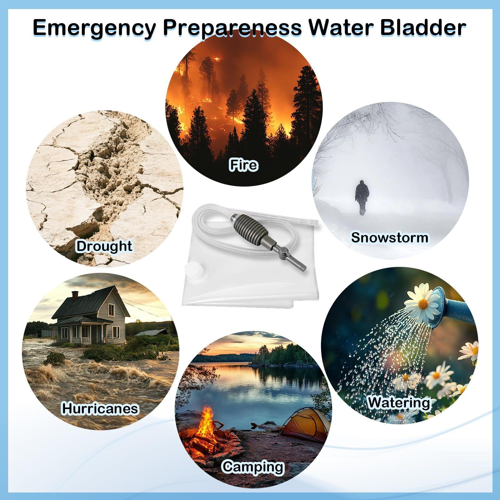 100Gallon Bathtub Bladder For Emergency Water Storage  Bpa-Free Water Container For Disaster Preparedness  Hurricane Survival & Drinking Water-Food Grade Reusable Water Bag