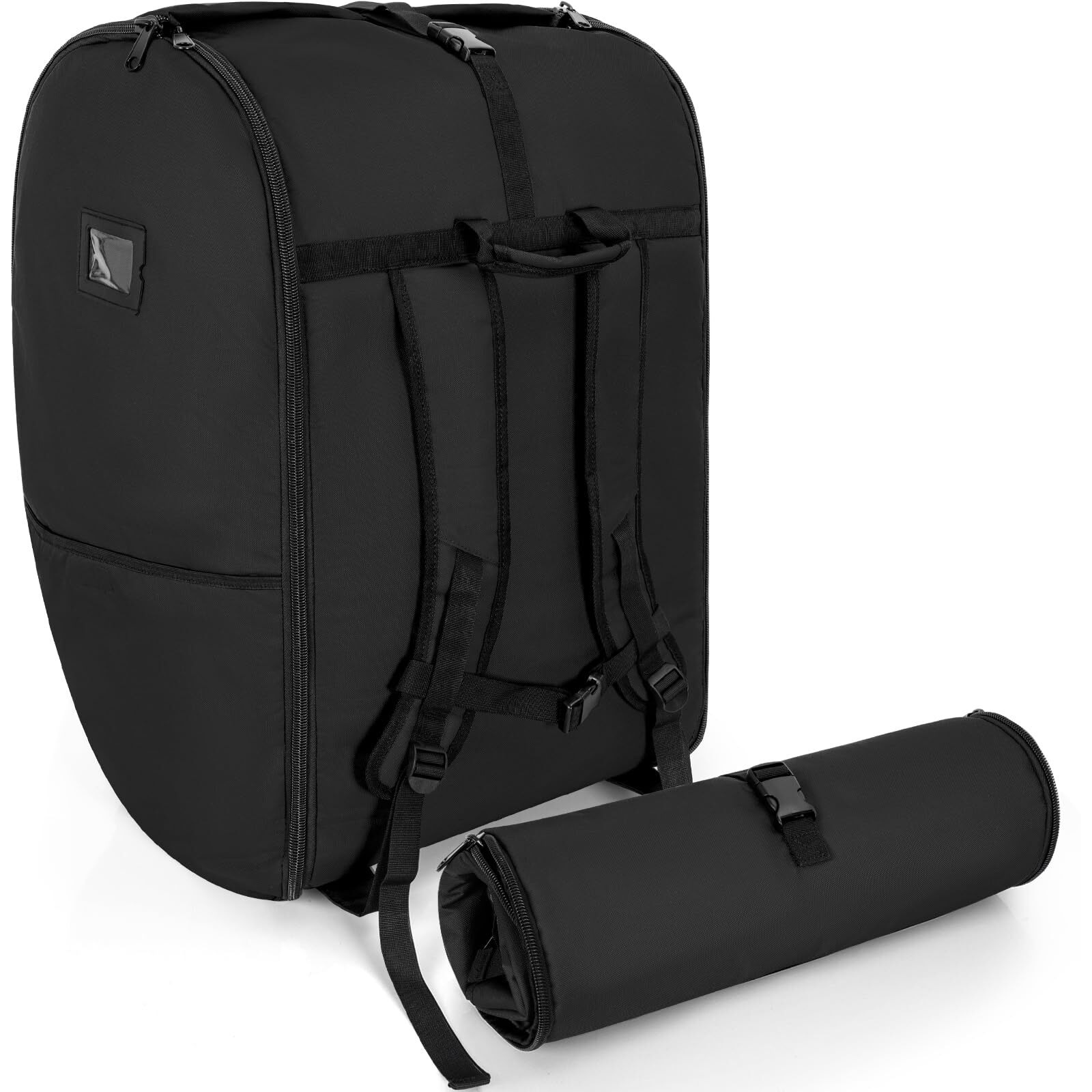 Weliday Padded Car Seat Travel Bag Compatible With Doona  Infant Car Seat Travel Bag  Foldable Car Seat Stroller Gate Check Bag For Airplane (Black)