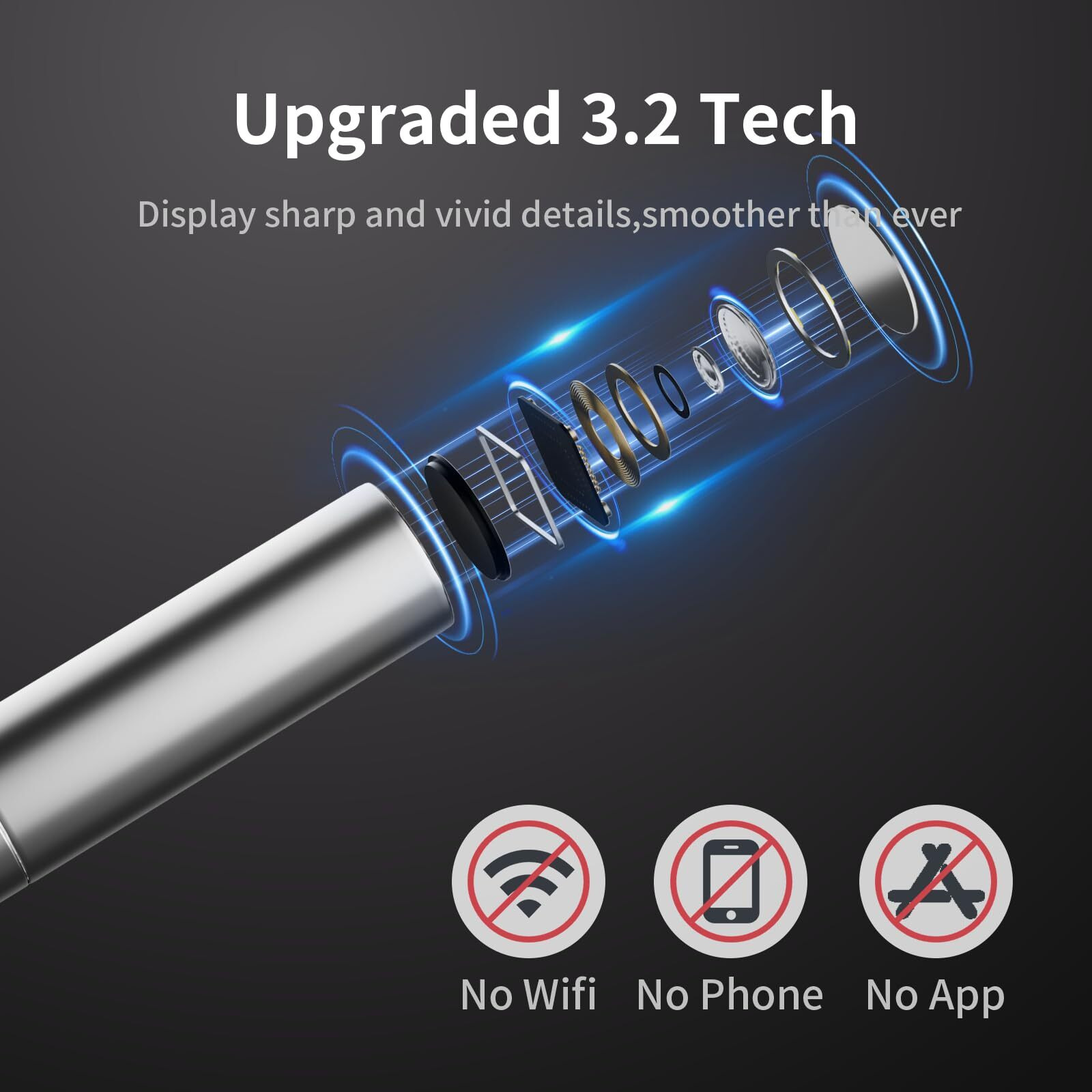 3.9Mm Endoscope Camera With Light Nidage 1920P Hd Industrial Borescope Inspection Camera With 4.3 "" Ips Screen  5Ft Semi-Rigid Cable  Ip67 Waterproof Snake Cam For Car Engine Aircraft Mechanic Tools