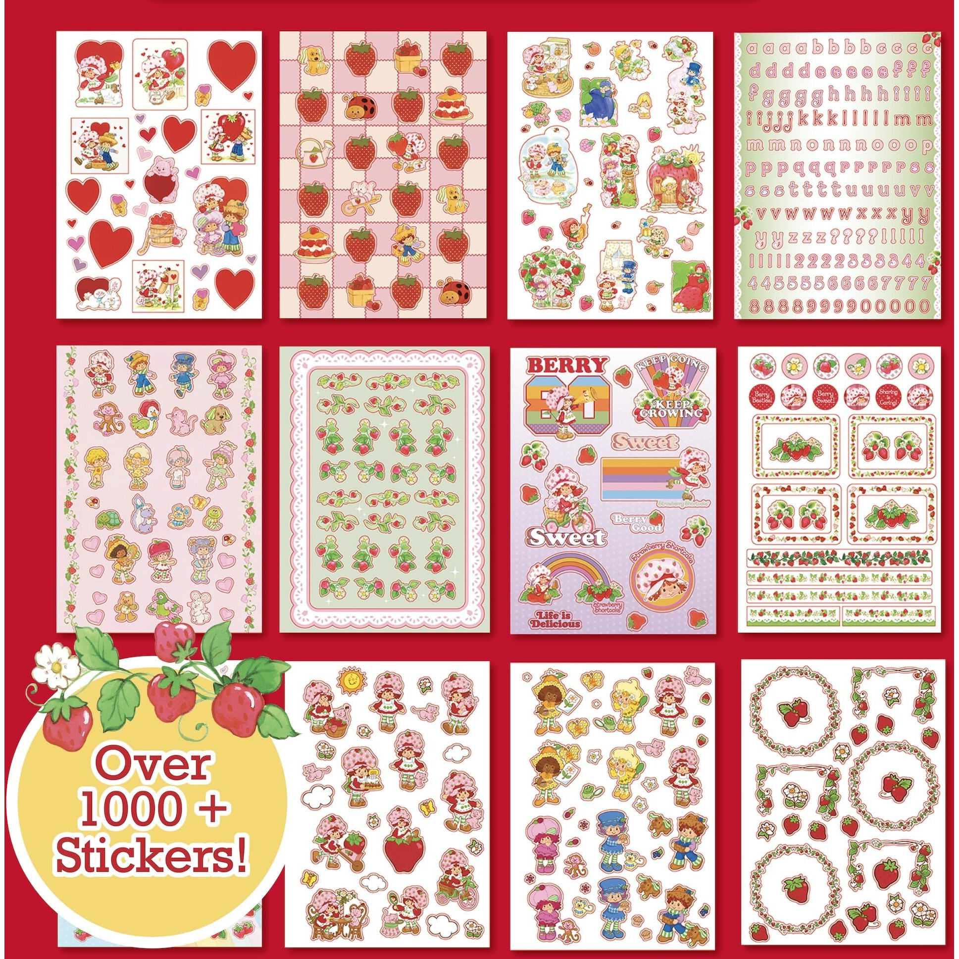 Horizon Group Usa Strawberry Shortcake 1 000+ Sticker Book  Cute Stickers For Kids  Scrapbooking  Planning  Journaling  Water Bottles  Letter Stickers  And Gifts For 7-Year-Old Girls.