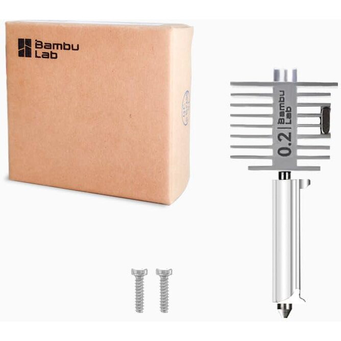 A1/A1 Mini 3D Printer Hotend Bambulab Original With 0.2Mm Nozzle Stainless Steel For Bambu Lab A1 Series 3D Printer Accessories