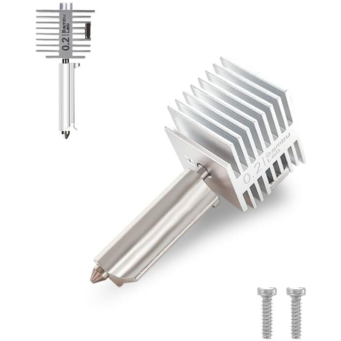 A1/A1 Mini 3D Printer Hotend Bambulab Original With 0.2Mm Nozzle Stainless Steel For Bambu Lab A1 Series 3D Printer Accessories