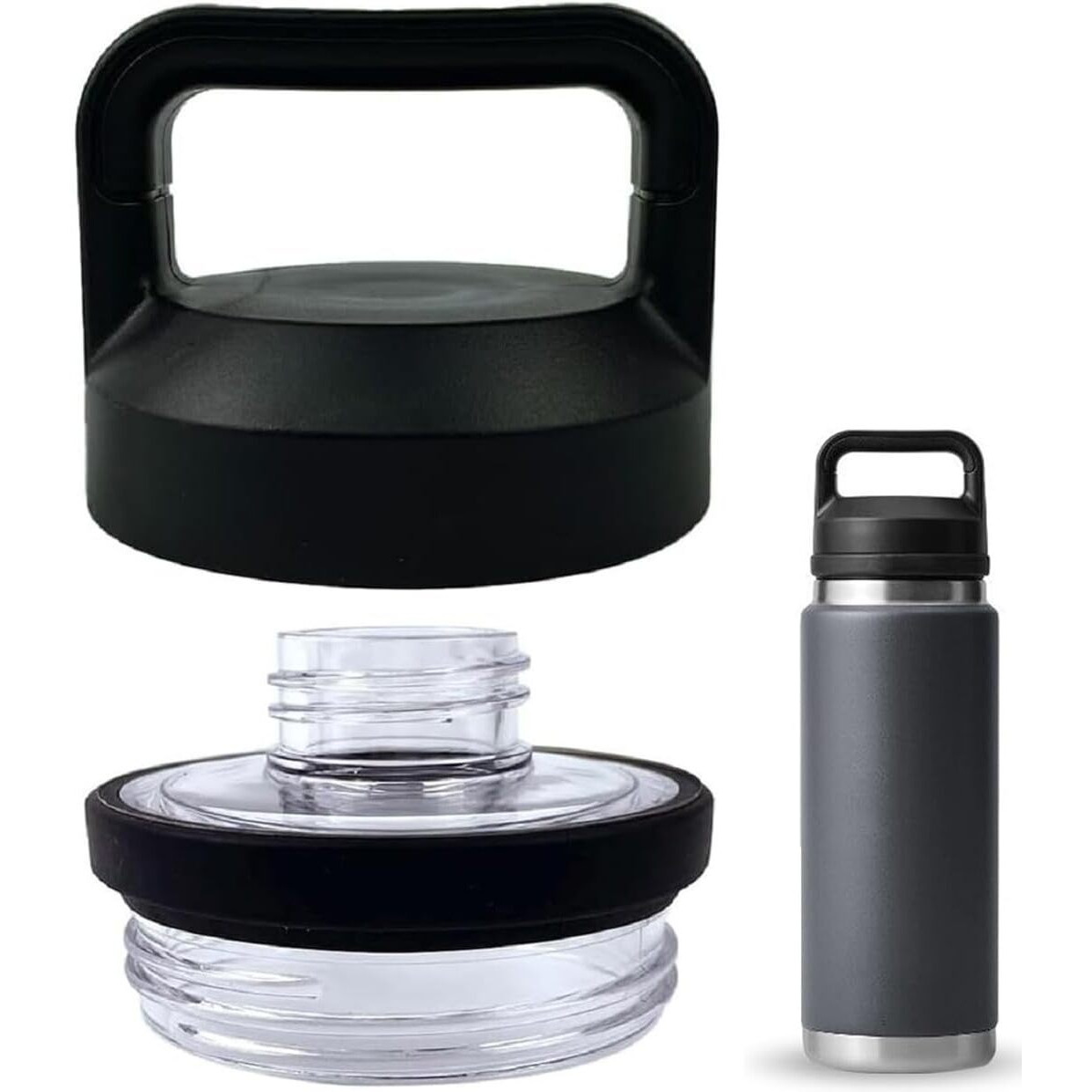 Replacement Lid Chug Cap For Yeti Rambler Bottle  Screw Top Lid Replacement Fits For 18Oz/ 26Oz/ 36Oz/ 64Oz Cap Cover Water Bottle Parts Accessorie