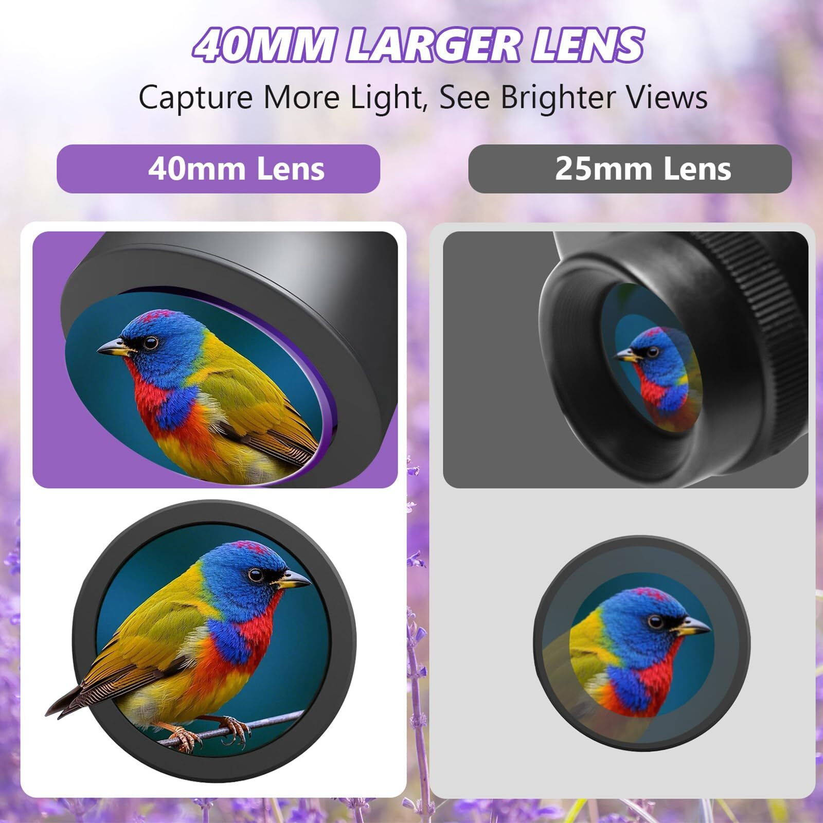 25X40 Binoculars For Adults  High Powered Professional Compact Binoculars For Bird Watching  Outdoor  Hunting  Sports  Concerts  Football Games  Travel  Cruise  Waterproof With Carrying Case