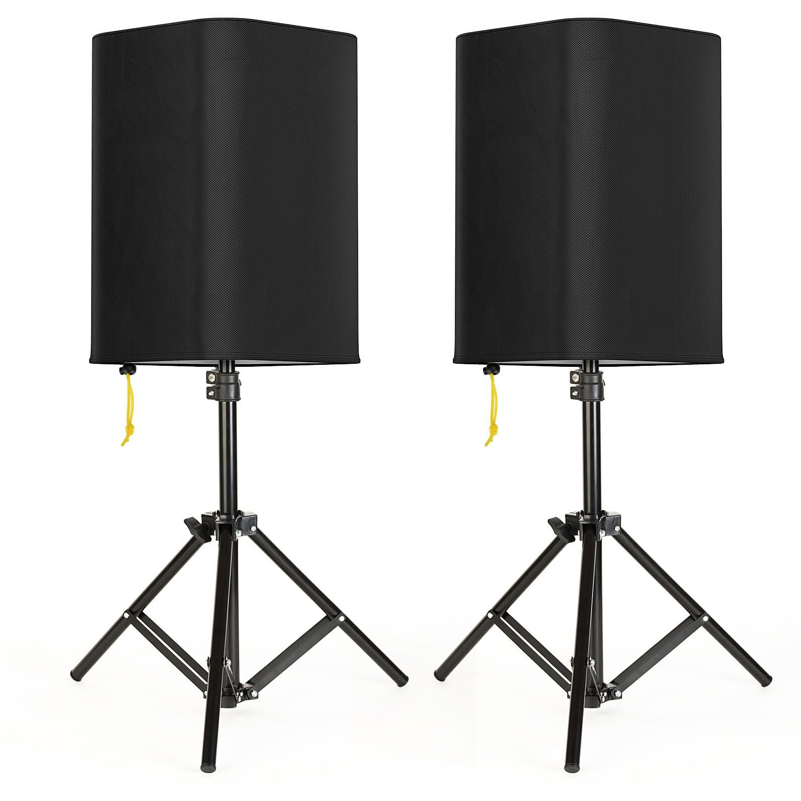 Nookat 8 Inch Pa/Dj Speaker Cover For Powered Speaker Mounted On Stand  2 Pack Outdoor Speaker Cover 600D Thick Oxford Fabric Waterproof Uv Protection Dustproof(Black)