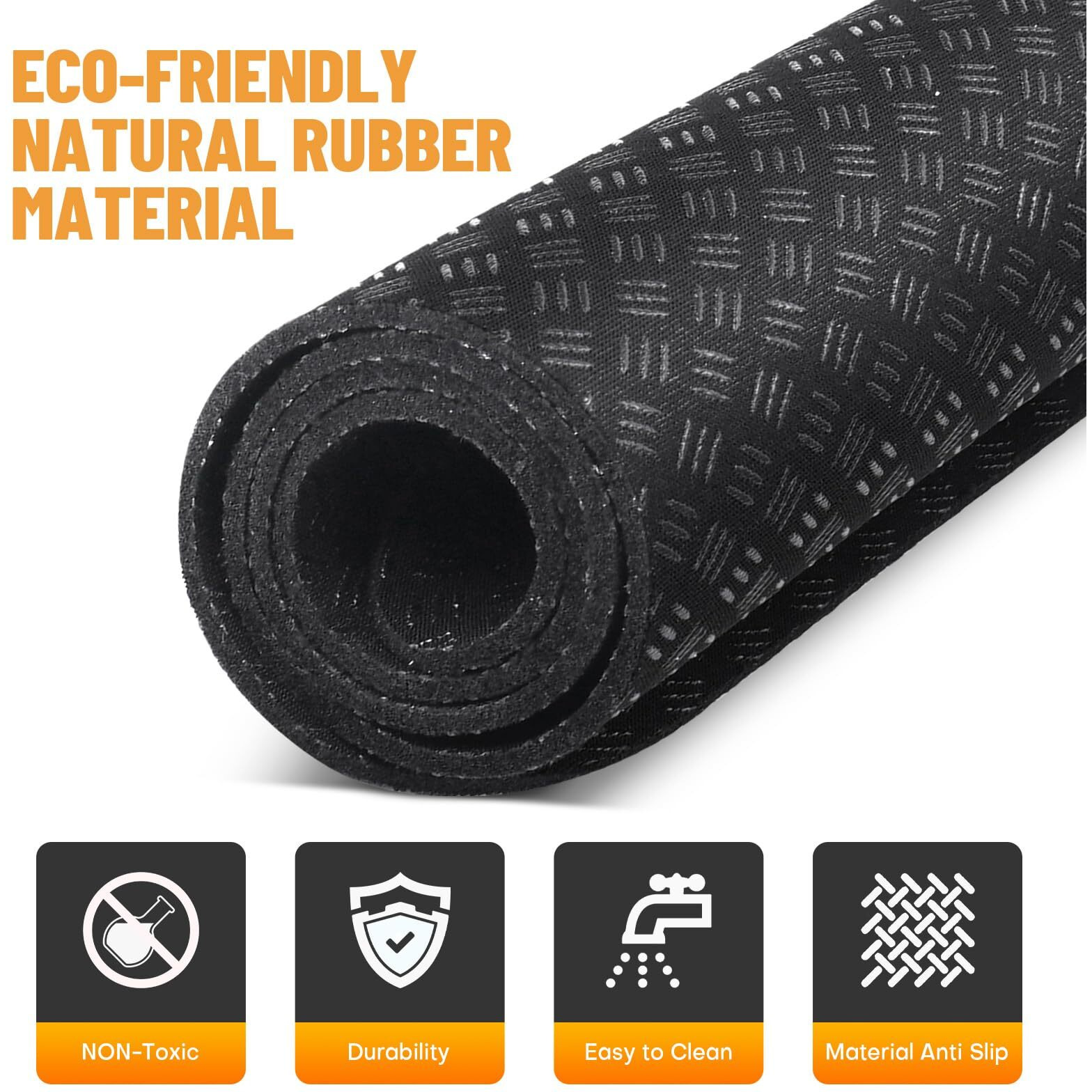 Upgrade Double-Sided Non-Slip Workout Mat For Elliptical Leg Exerciser  Exercise Mat For Under Desk Elliptical Floor Protection